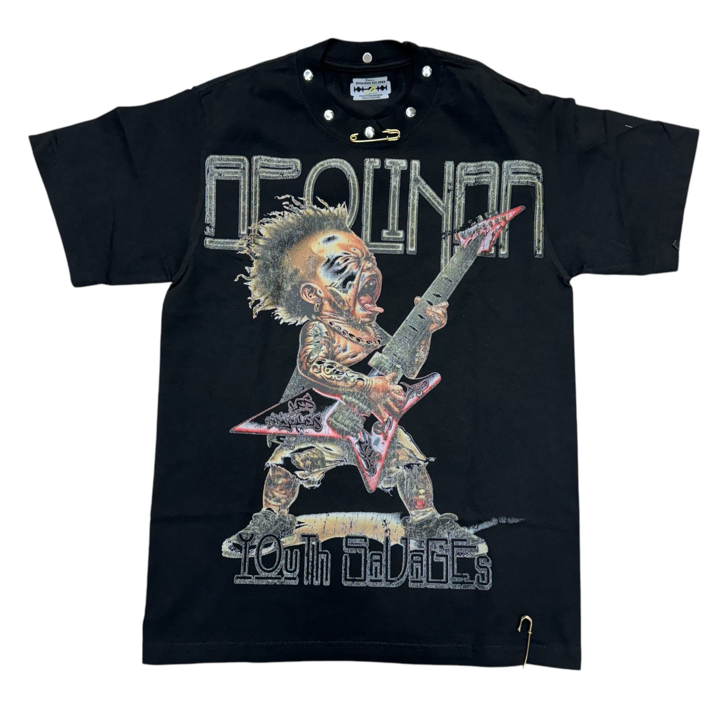 Apo rock & Roll Graphic T-shirt Black