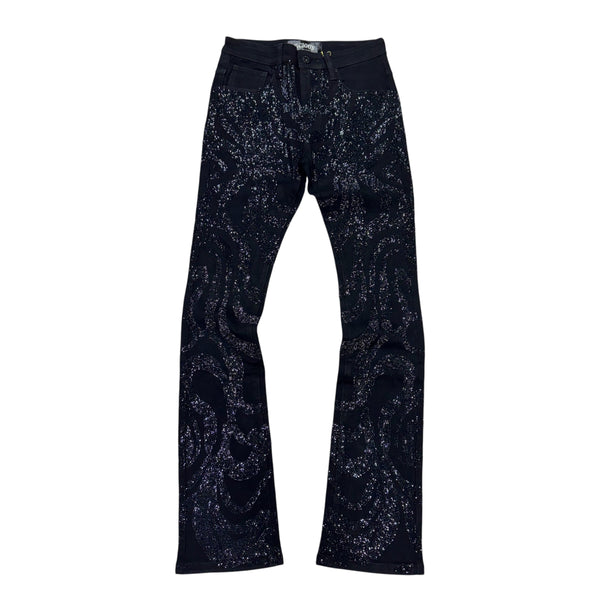 Vicious - STACKED Rhinestone Denim - Chooch - Black - VC805