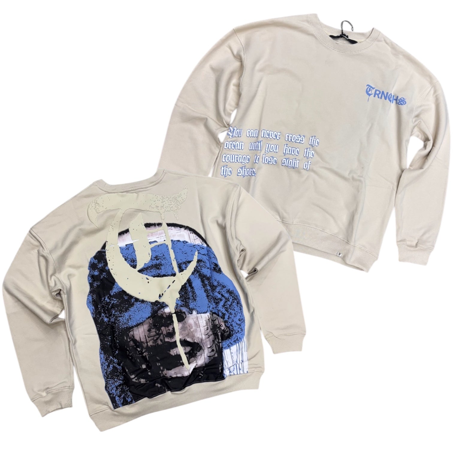 TRNCHS - SIGHT OF SHORE Crewneck - KHKI - 14