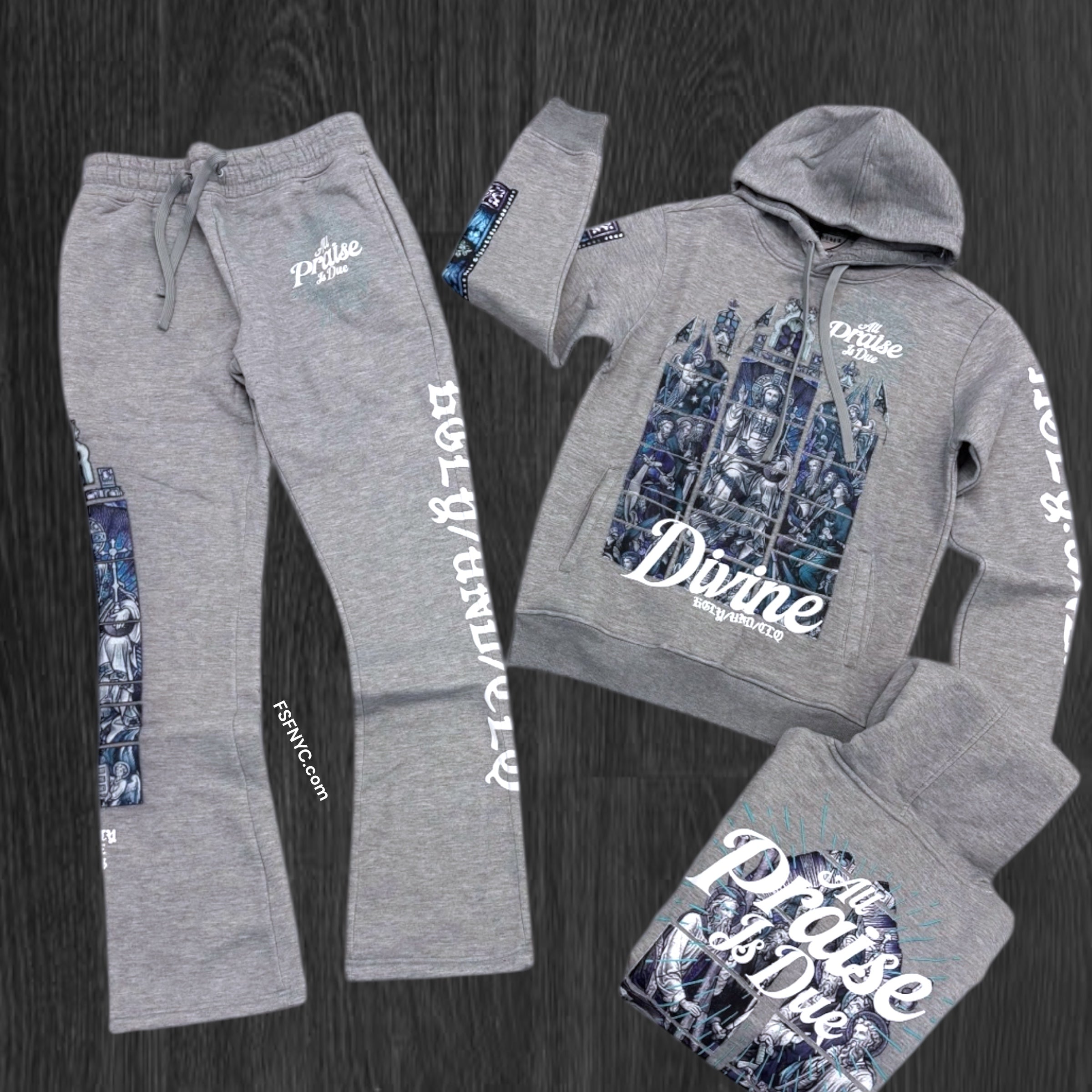 UNDRTD - Stacked ALL PARADISE Sweatsuit - H.GREY- 5602 5202 z