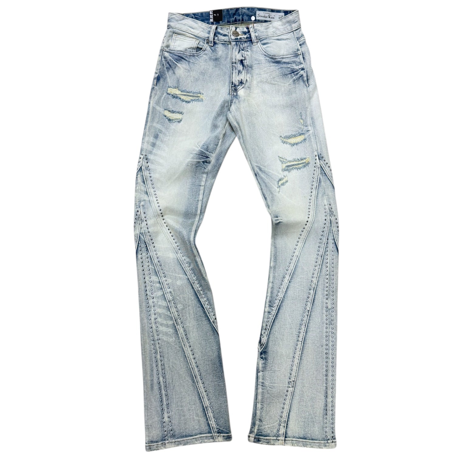 Rise - Flare Studded Denim - CAS.Blue - 25637