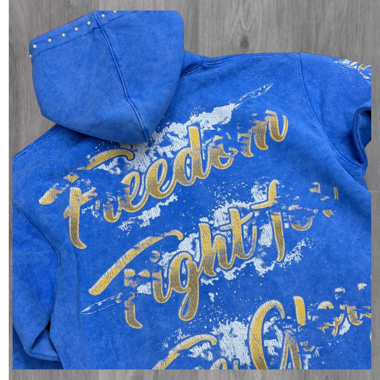 ELITE - stacked Keffiyeh Sweat Suit - Blue