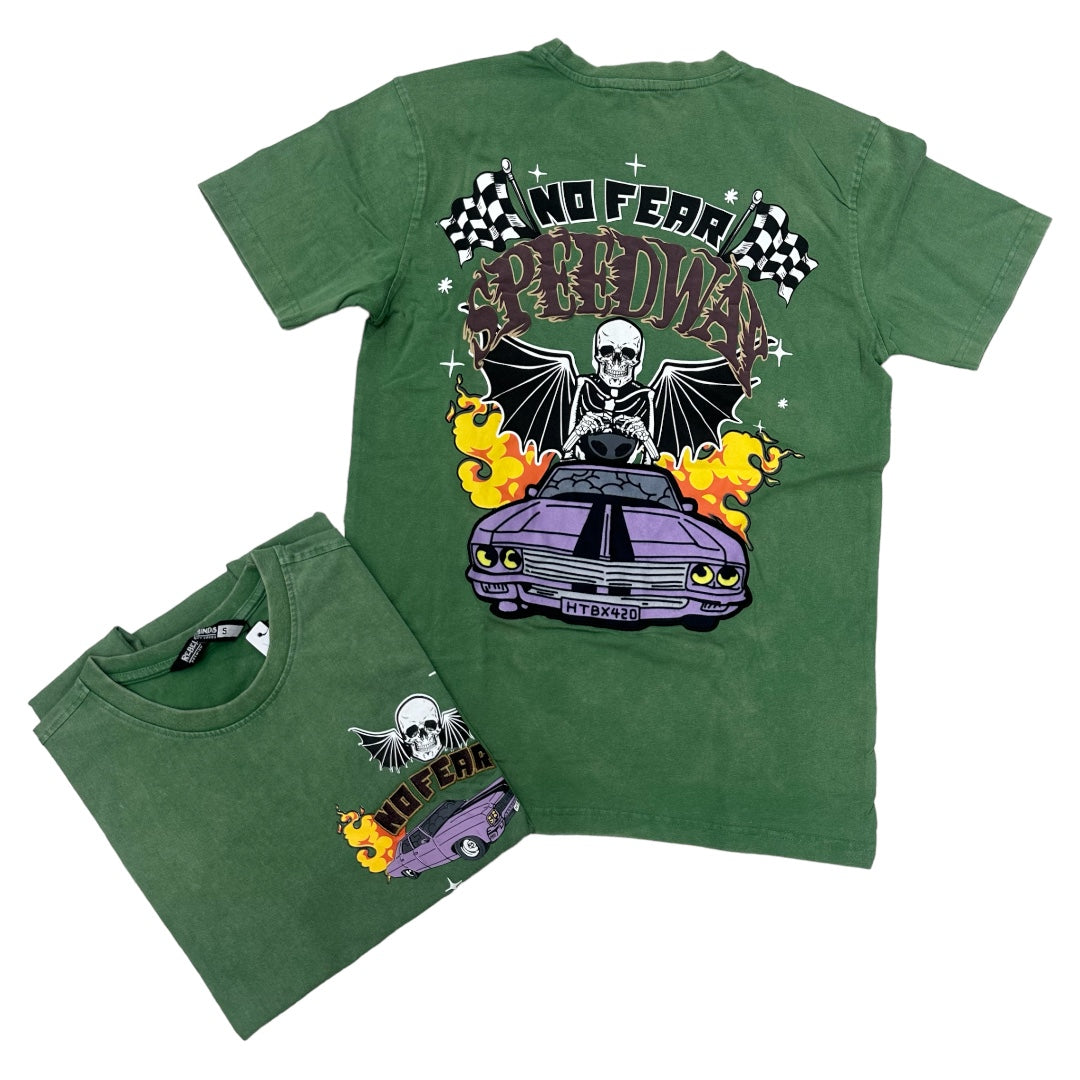 Rebel  No Fear T-shirt Green  145