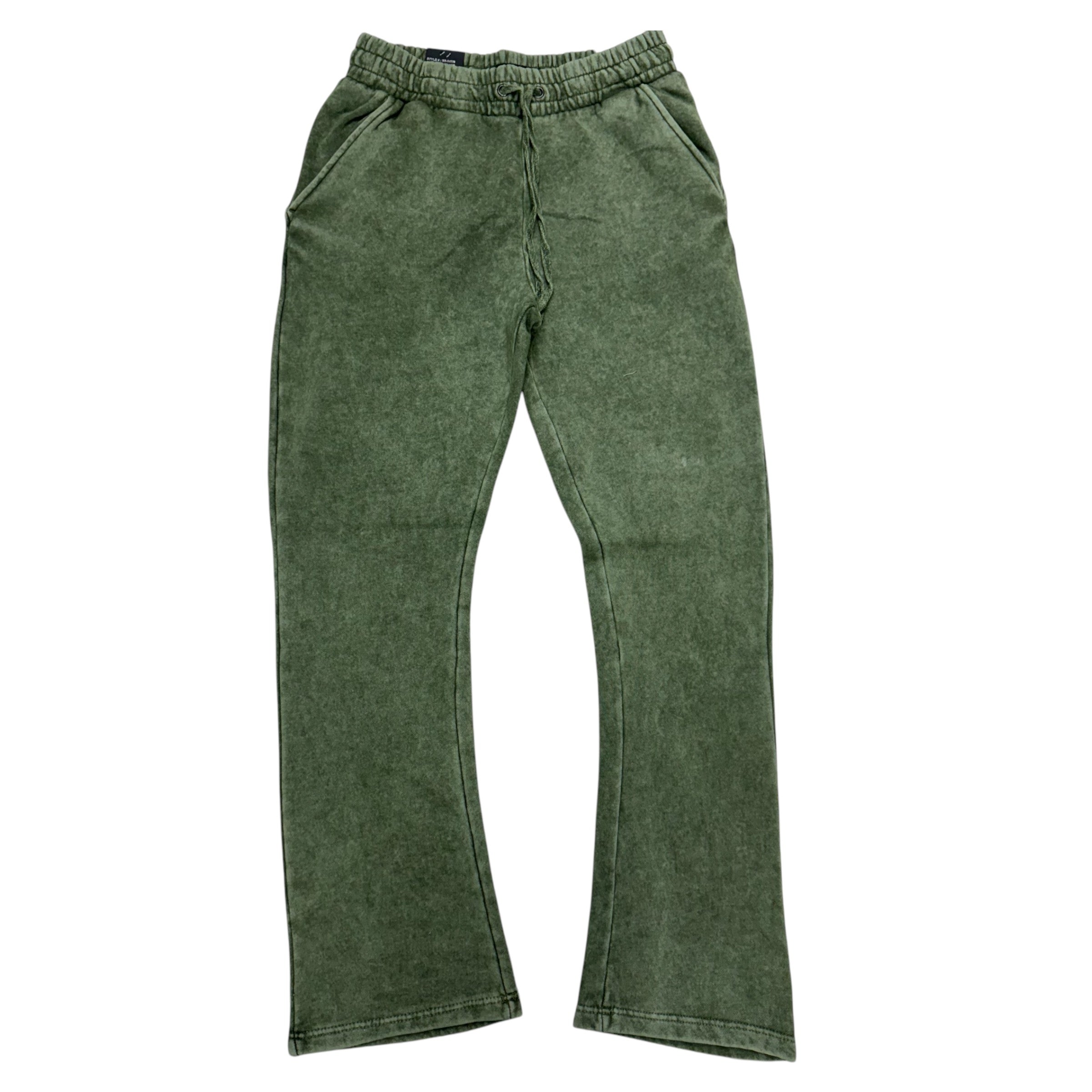 Mischief Stacked Sweat Pants ACID Olive