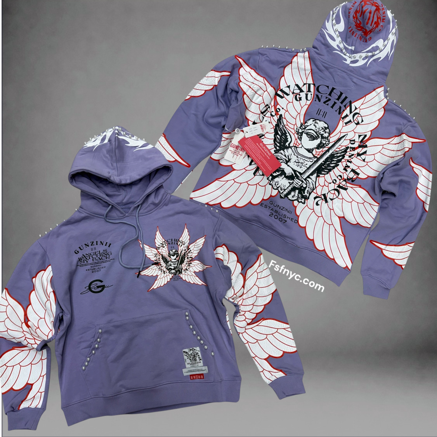 Gunzini - Angel Wings Hoodie - LAV 934
