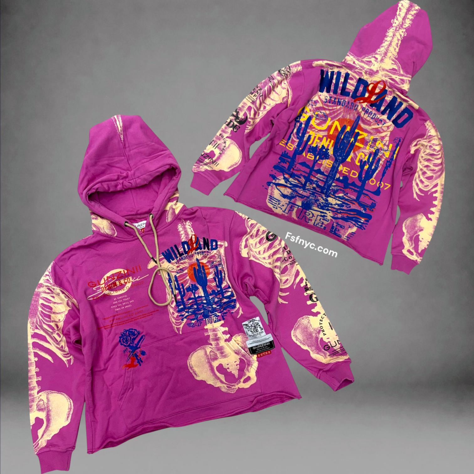 Gunzini - Wild West hoodie - Pink 859