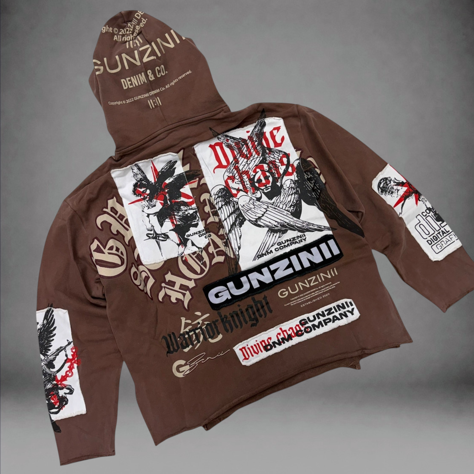 Gunzini - Warrior Knight hoodie - Brown 848