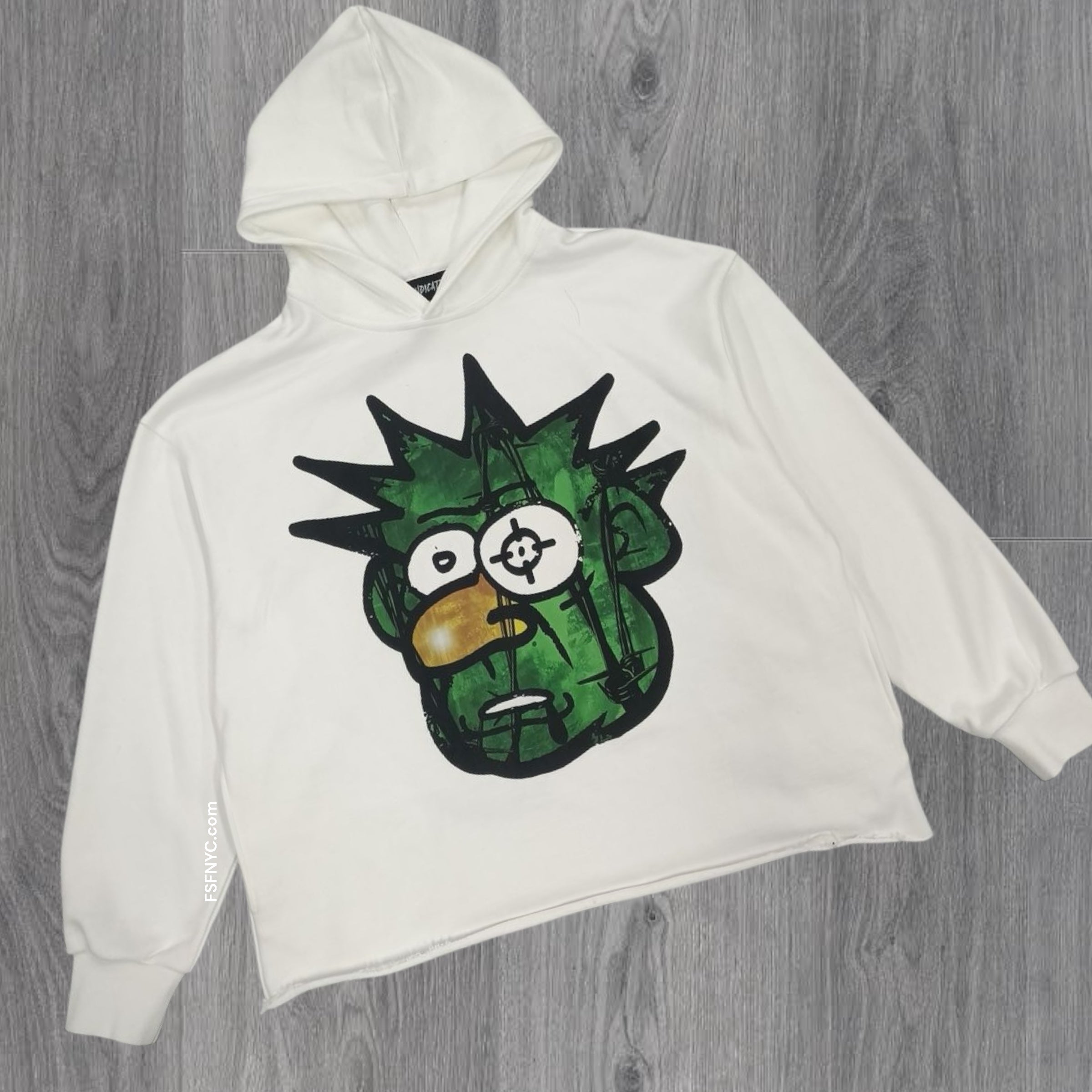 SYN Barbed Hoodie White Green