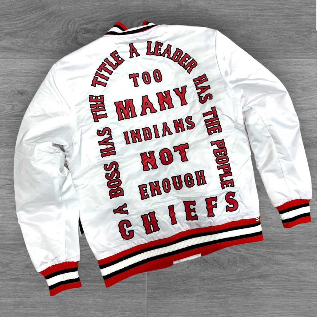 Chiefs Satin Jacket White