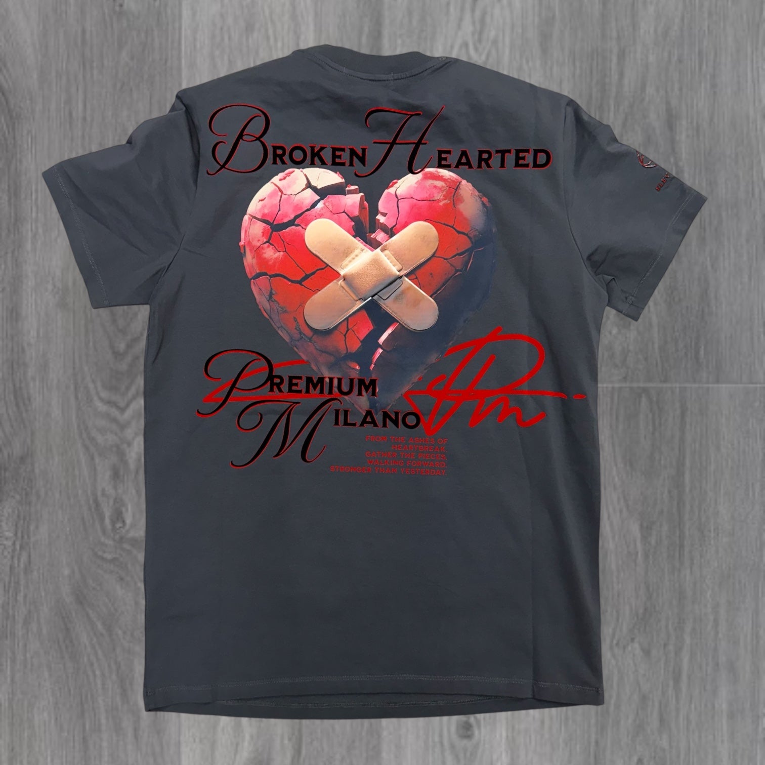 Milano - Broken Hearted Tee - Charcoal Gray - 112