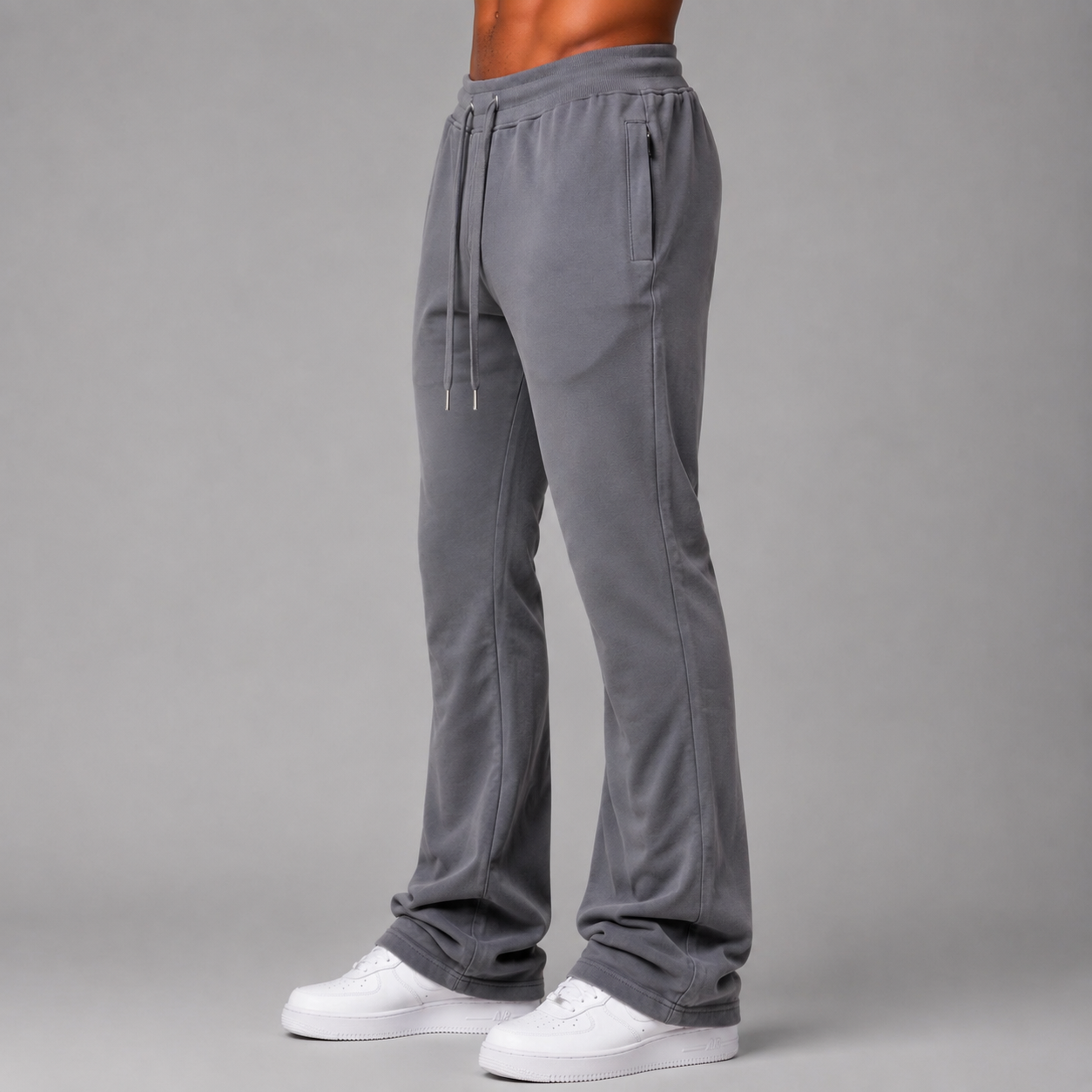 Narr - Stacked Sweat Pants  -  Steel Grey - P1030