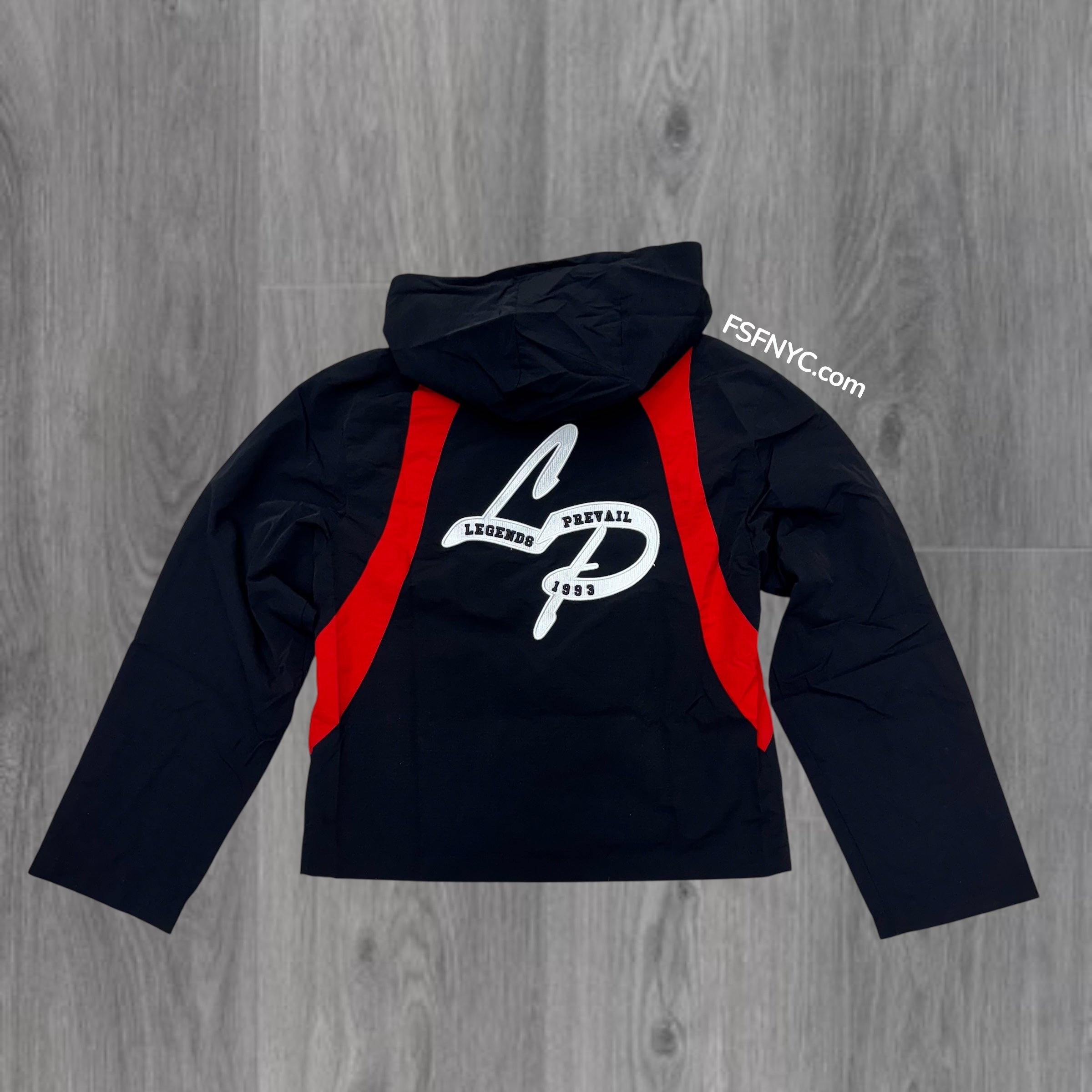 Prevail- LP Windbreaker  Zip Jacket Set - Red/Black