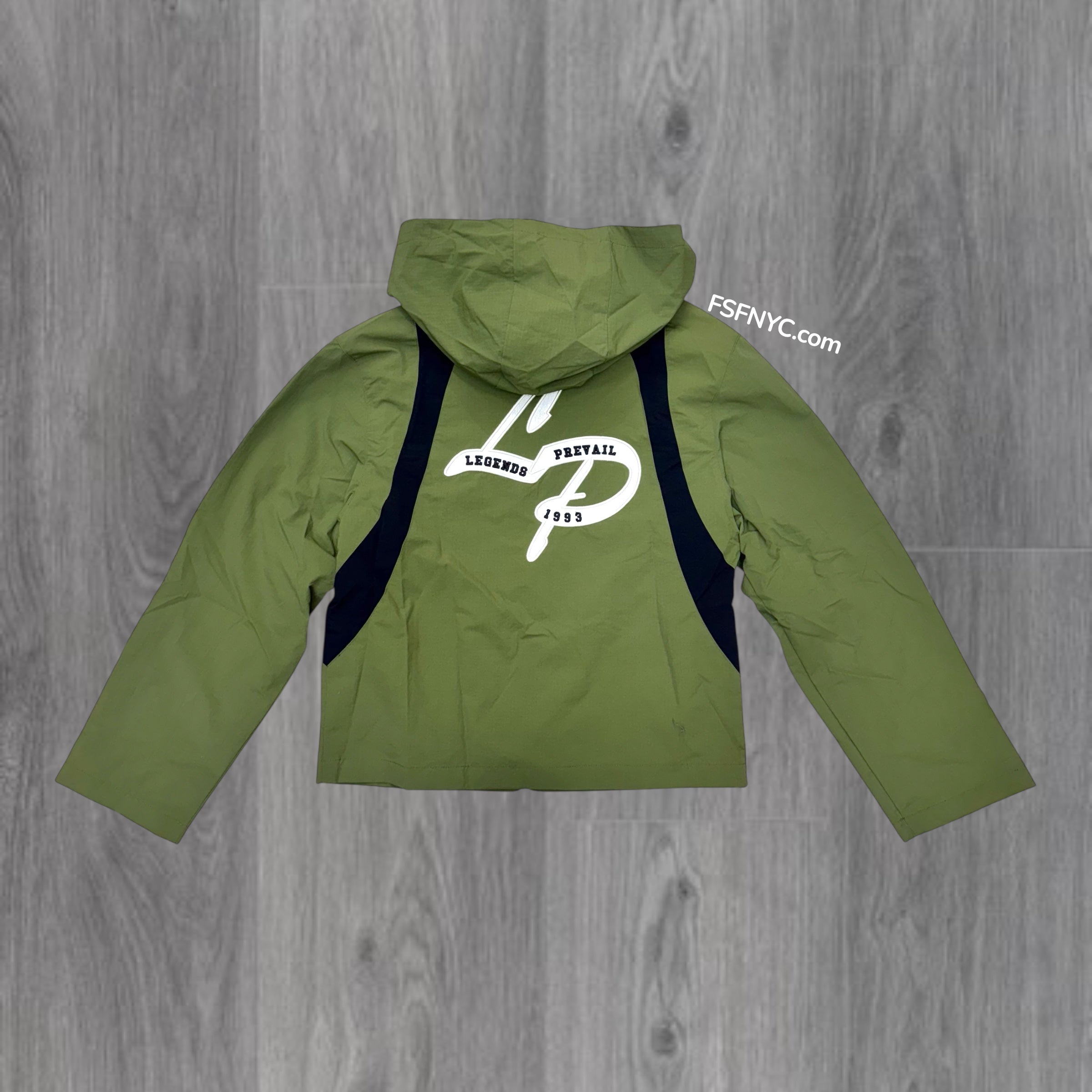Prevail- LP Windbreaker  Zip Jacket Set - Olive/Black