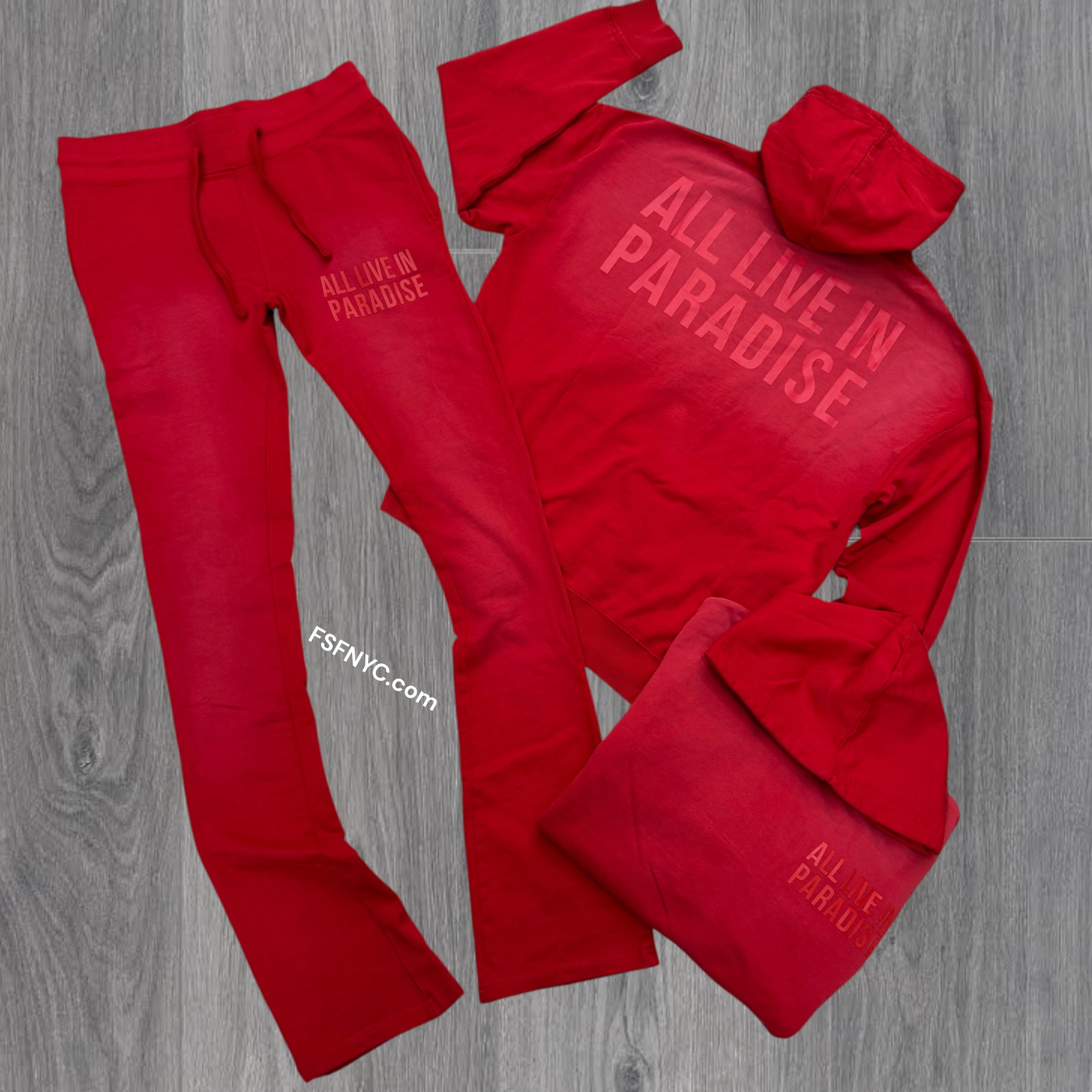 UB Stacked Faded Red All Live In Paradise Set 3019 3023