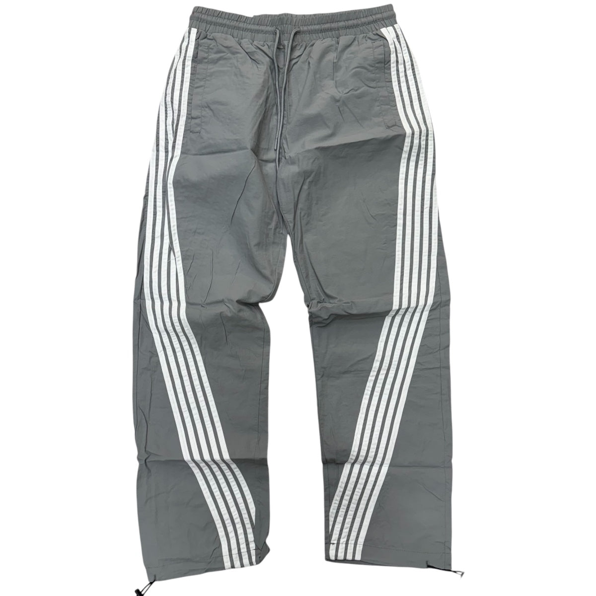 Rebel Nylon Stripes Regualr Fit Pants Grey white 480