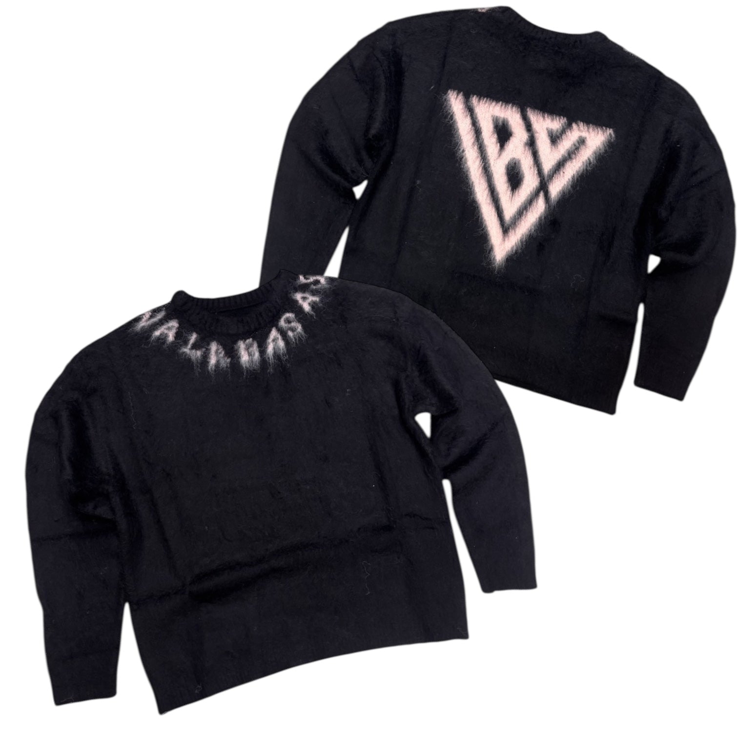 Valabasas - FELIDAE Mohair Sweater - BLK/Rose Pink - 1004