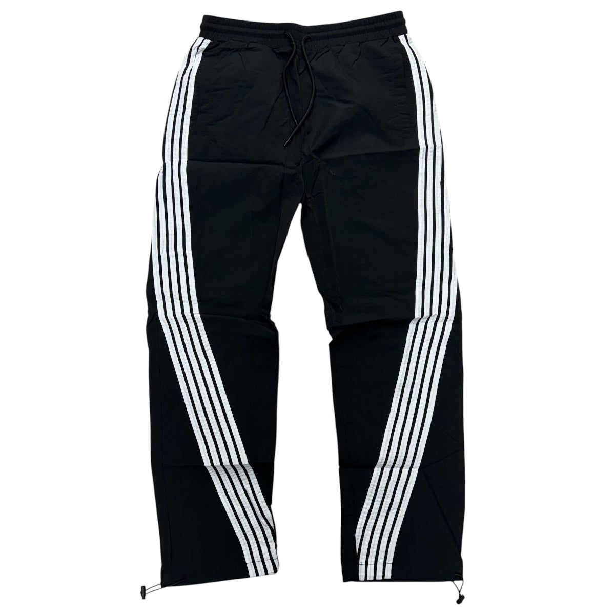 Rebel Nylon Stripes Regualr Fit Pants Black white 480