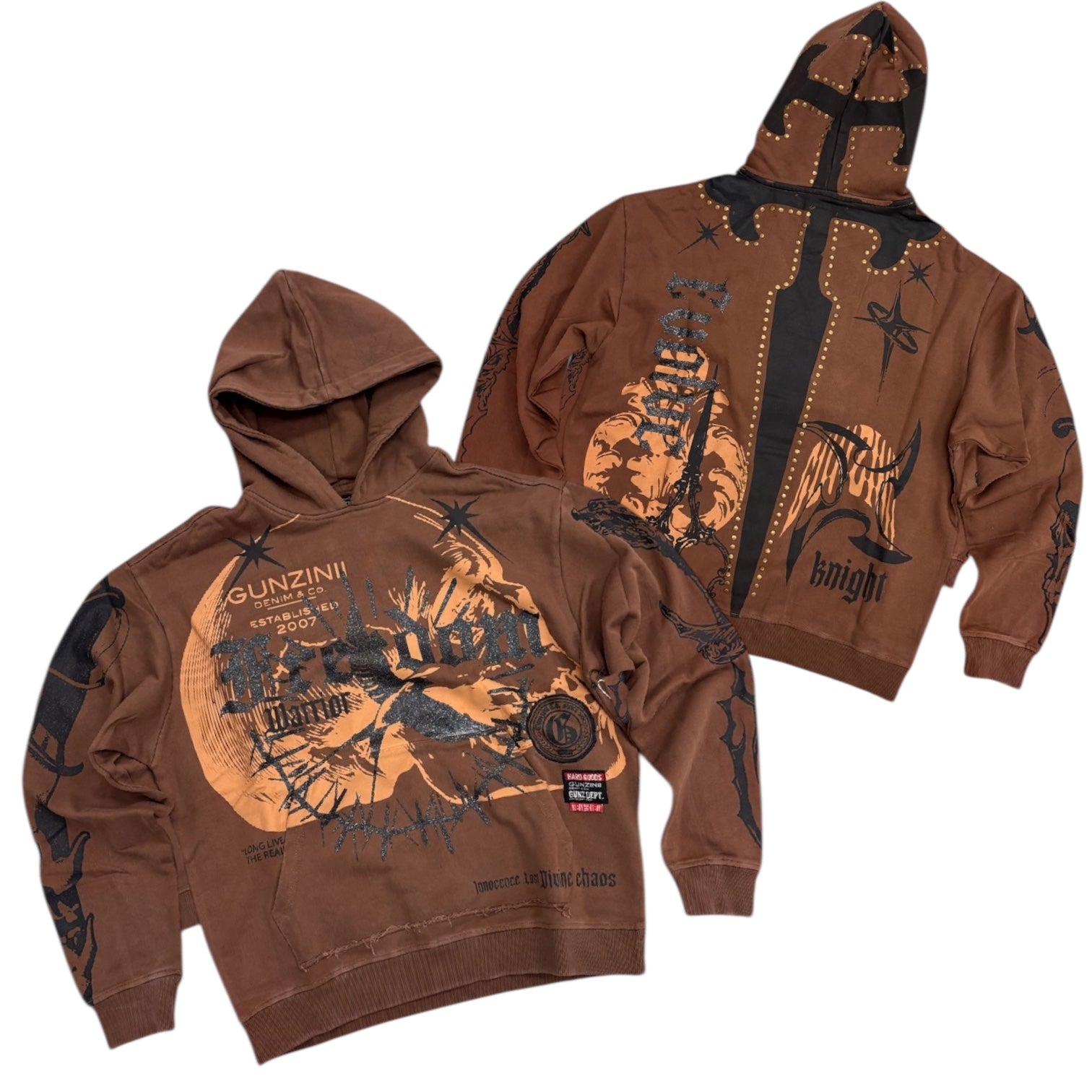 Gunzini - FREEDOM Hoodie - BROWN - Gz839