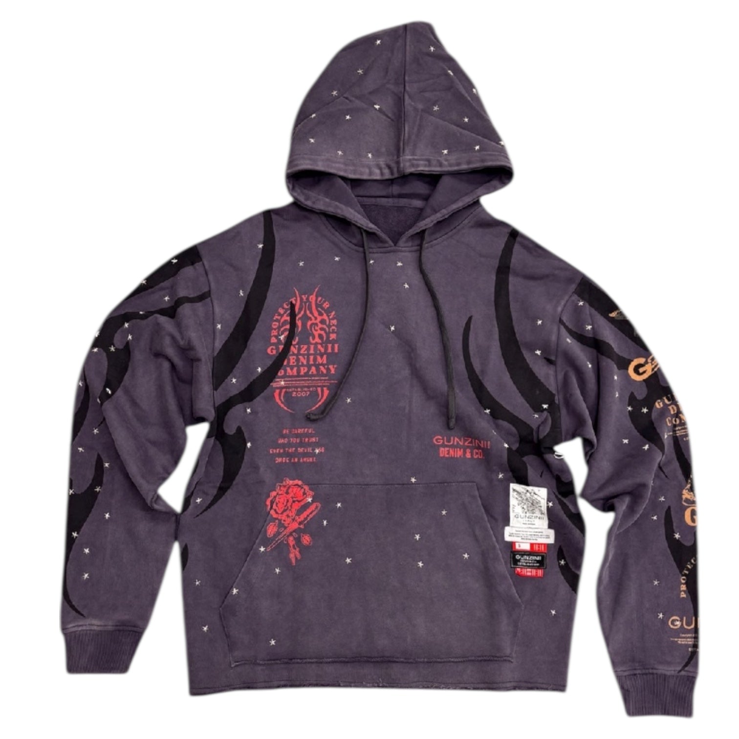 Gunzini - FLOWER Hoodie - BLKWSH - Gz832