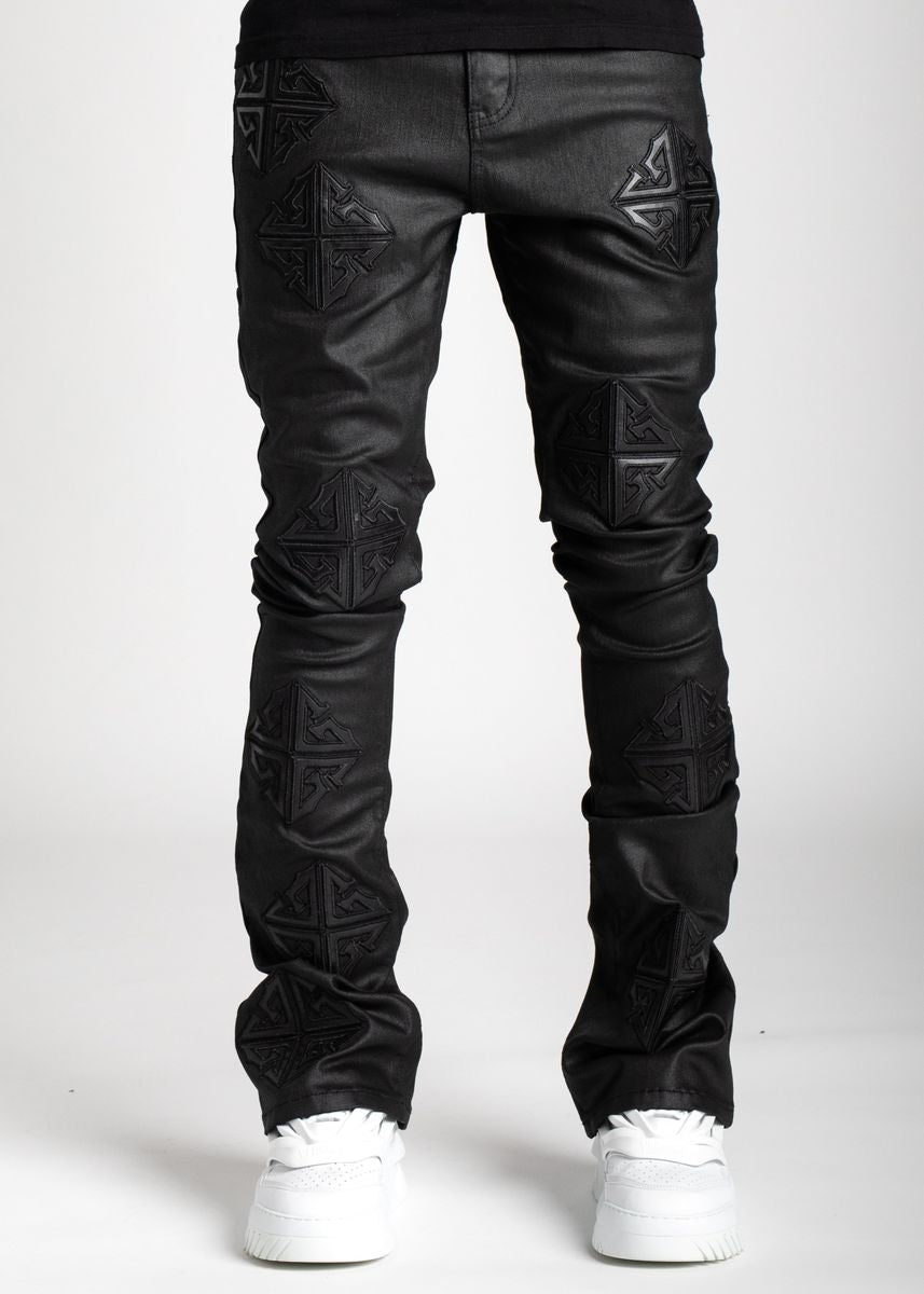 Guapi Stacked Waxed obsidian Black Denim