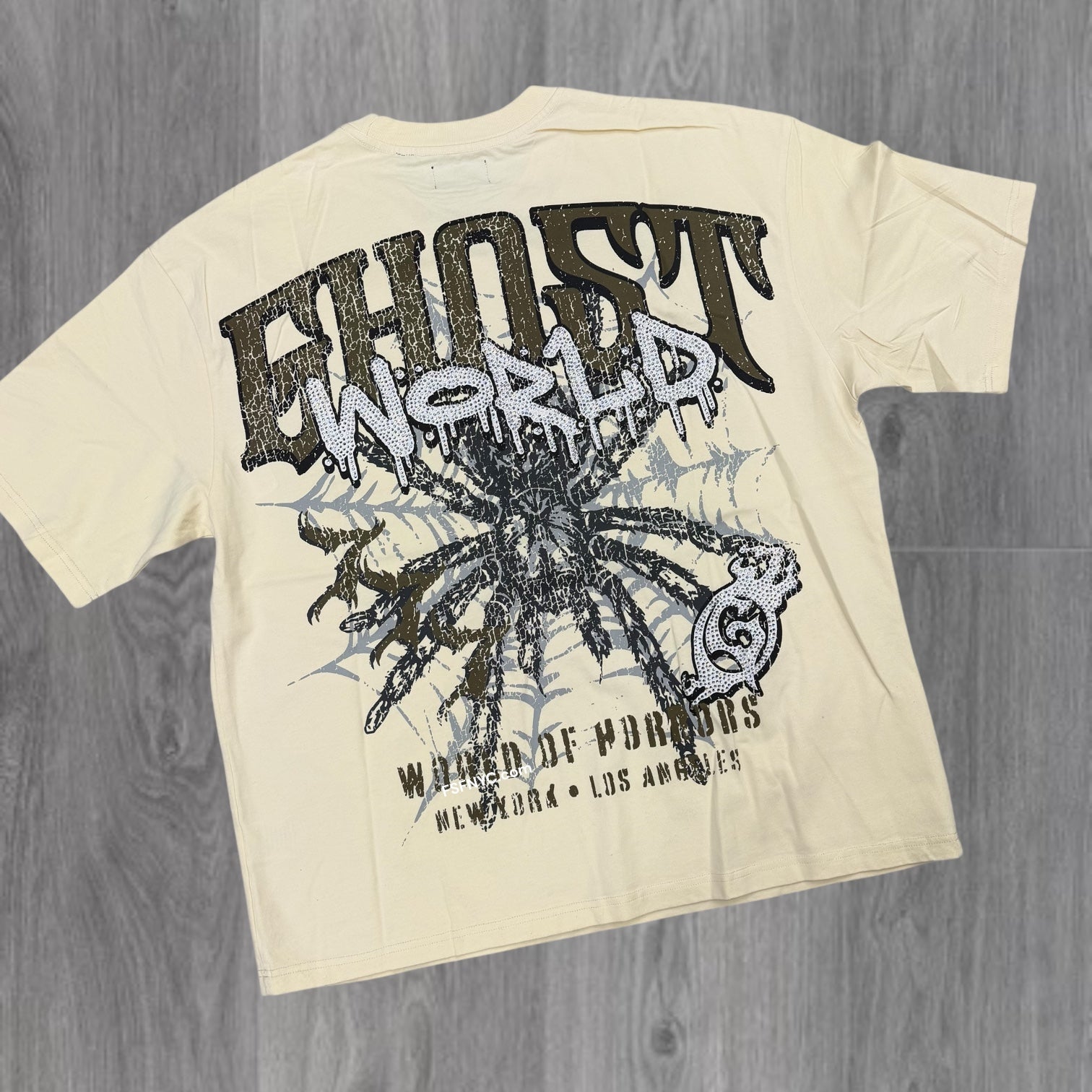 GHST - Rhinestone World T-shirt - Cream - GS3