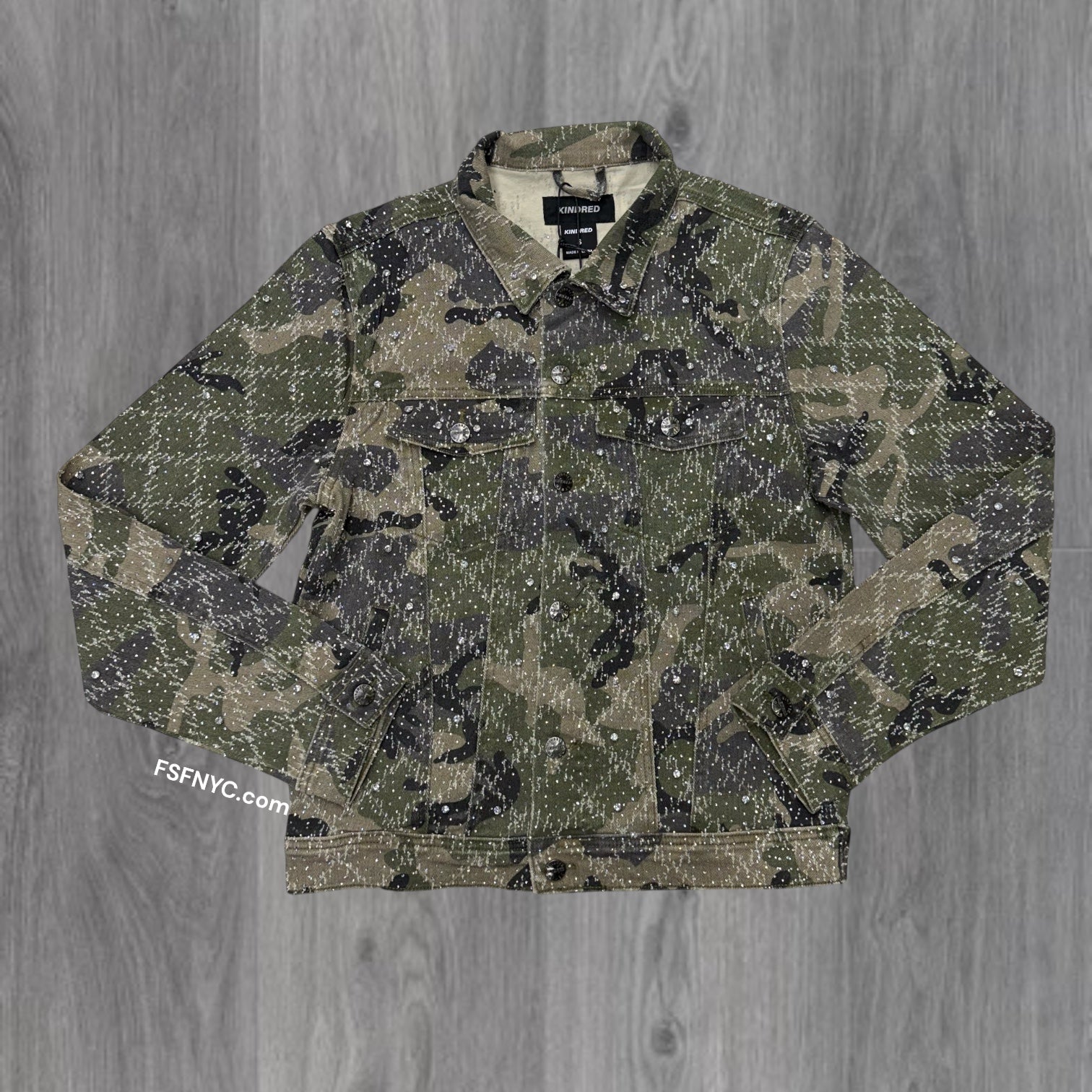KD - Crystal Denim Jacket - Camo Green -  2231T