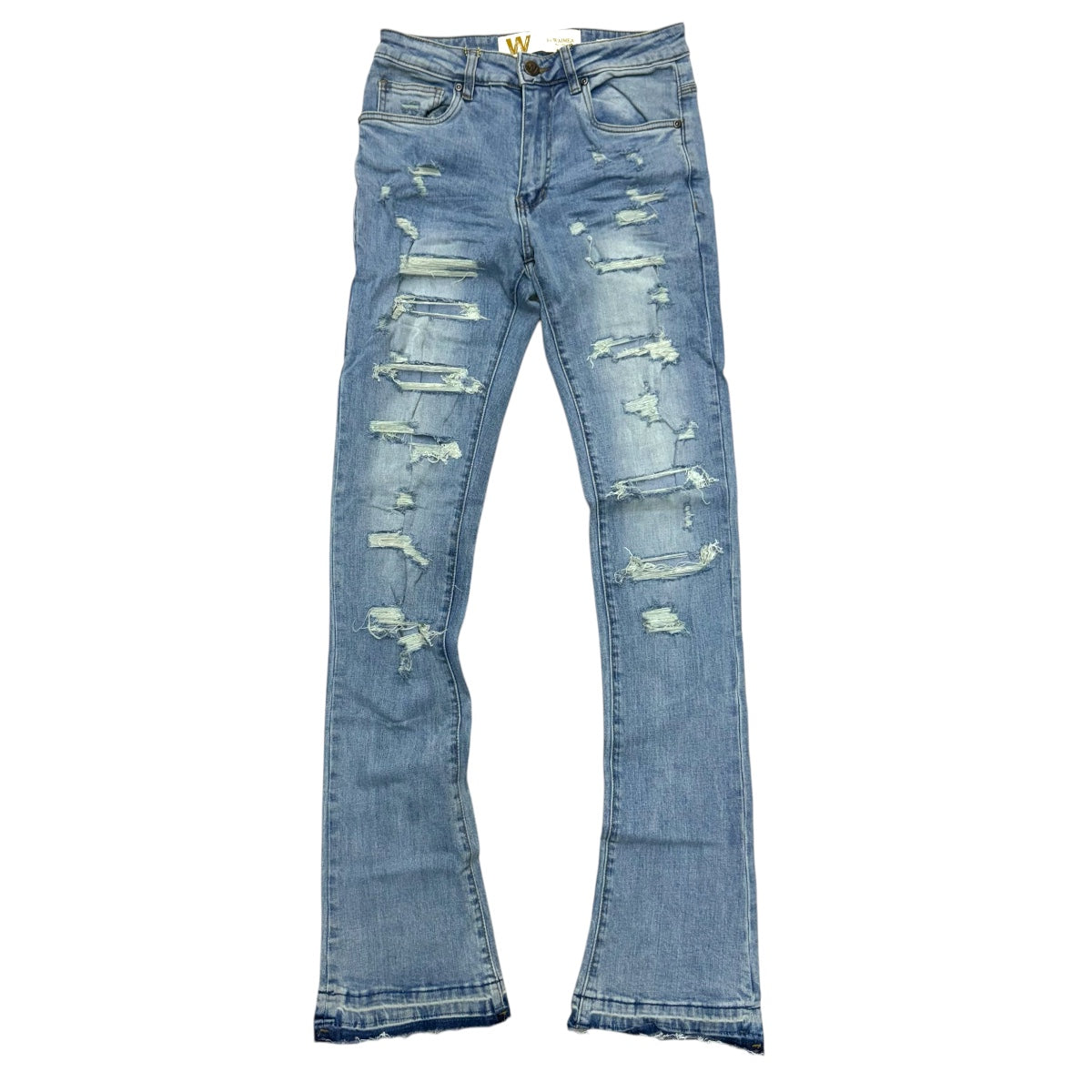 W Stacked Rips Denim Blue M8280D