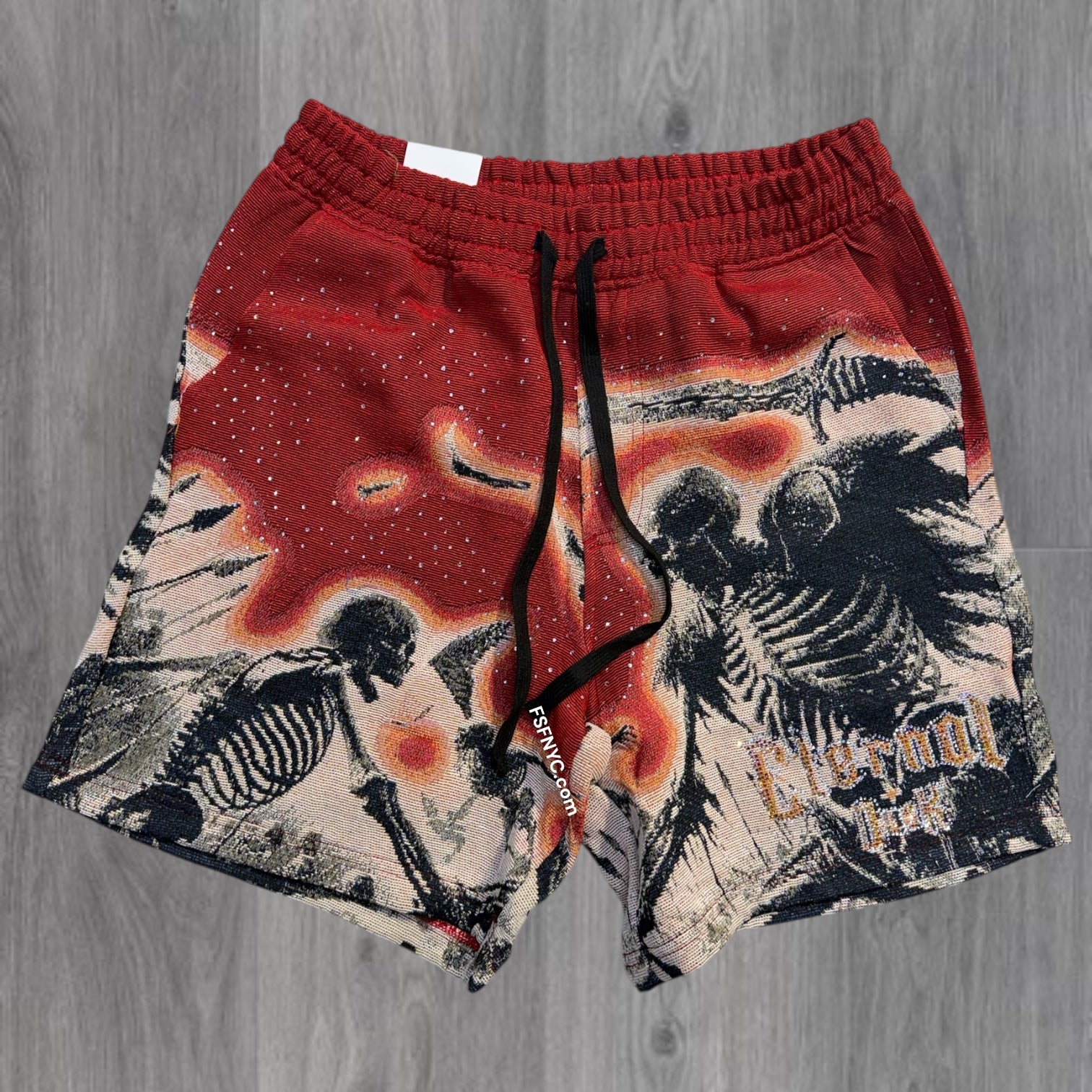 Rebel -Jacquard Shorts - Red - 12904