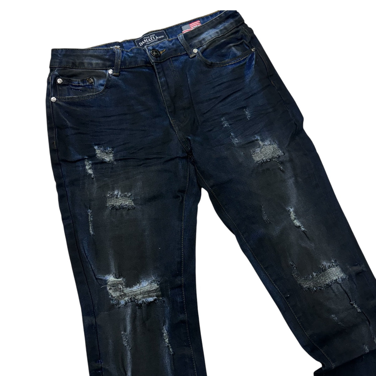 DMT Distress Skinny Jeans Dirty Blue 208