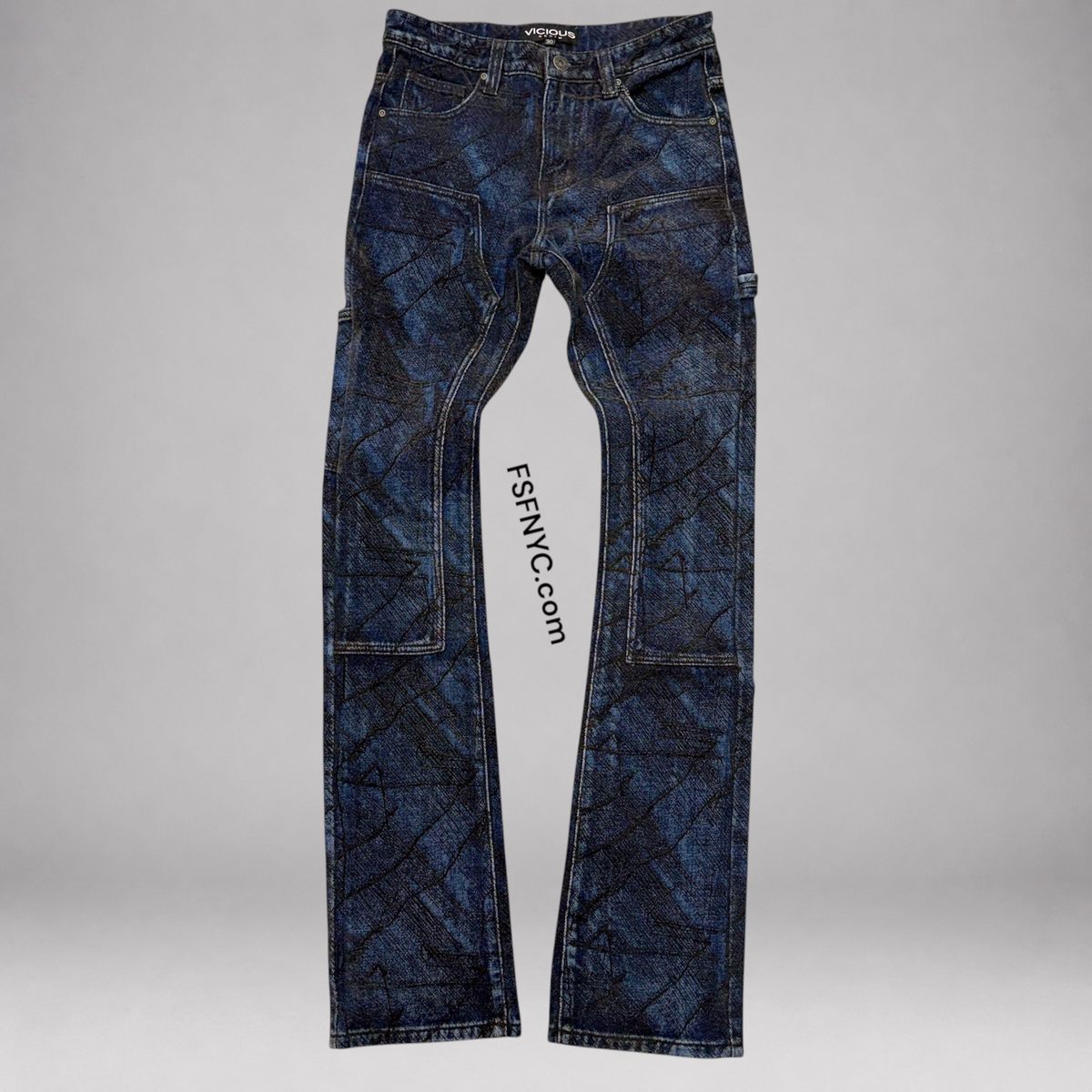 Vicious- Flare Carpenter Denim -  Brown - VC1268