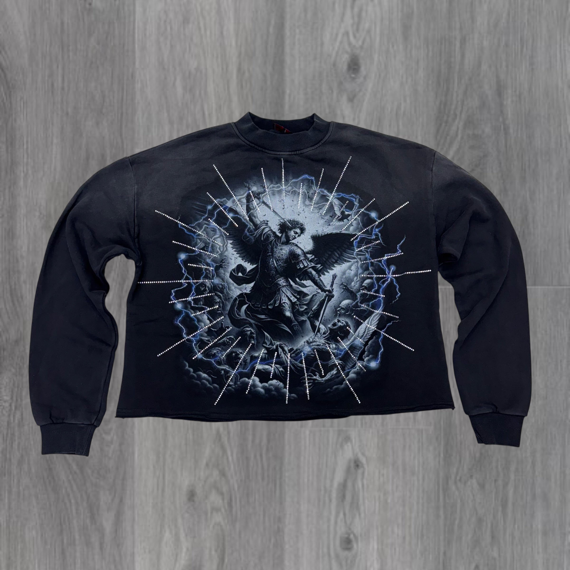 RP-Welcome To The Wrath Rhinestones Crew - Black 5051