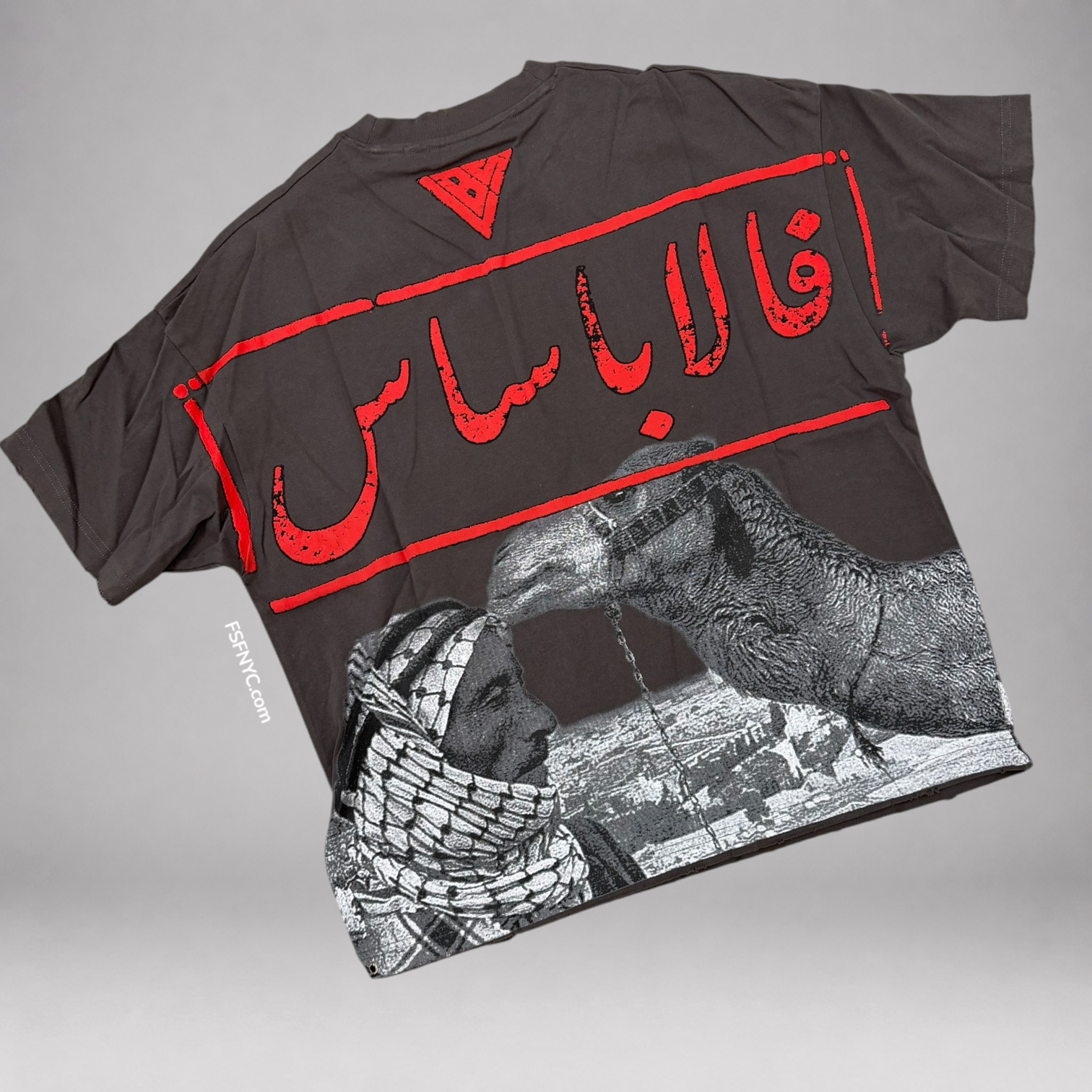 Valabasas - Camel Vintage T-shirt  - Grey 26002