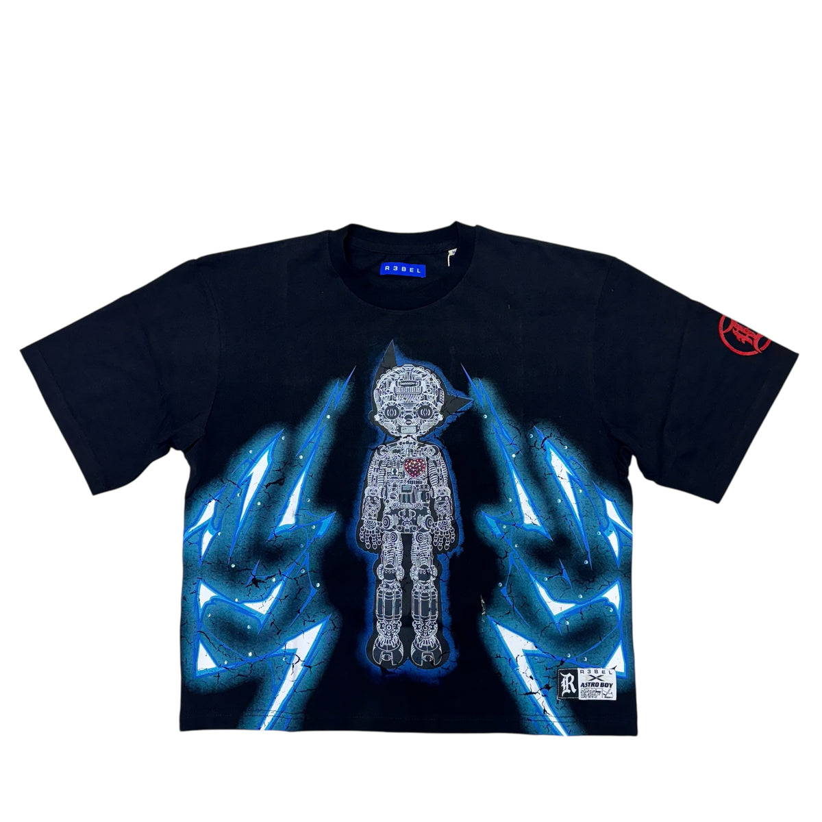 R3 - Rhinestone Astro Boy T-Shirt- Black-171