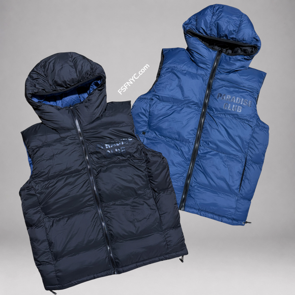 SYP - Reversible Puffy Vest - Black/Blue - 9385V