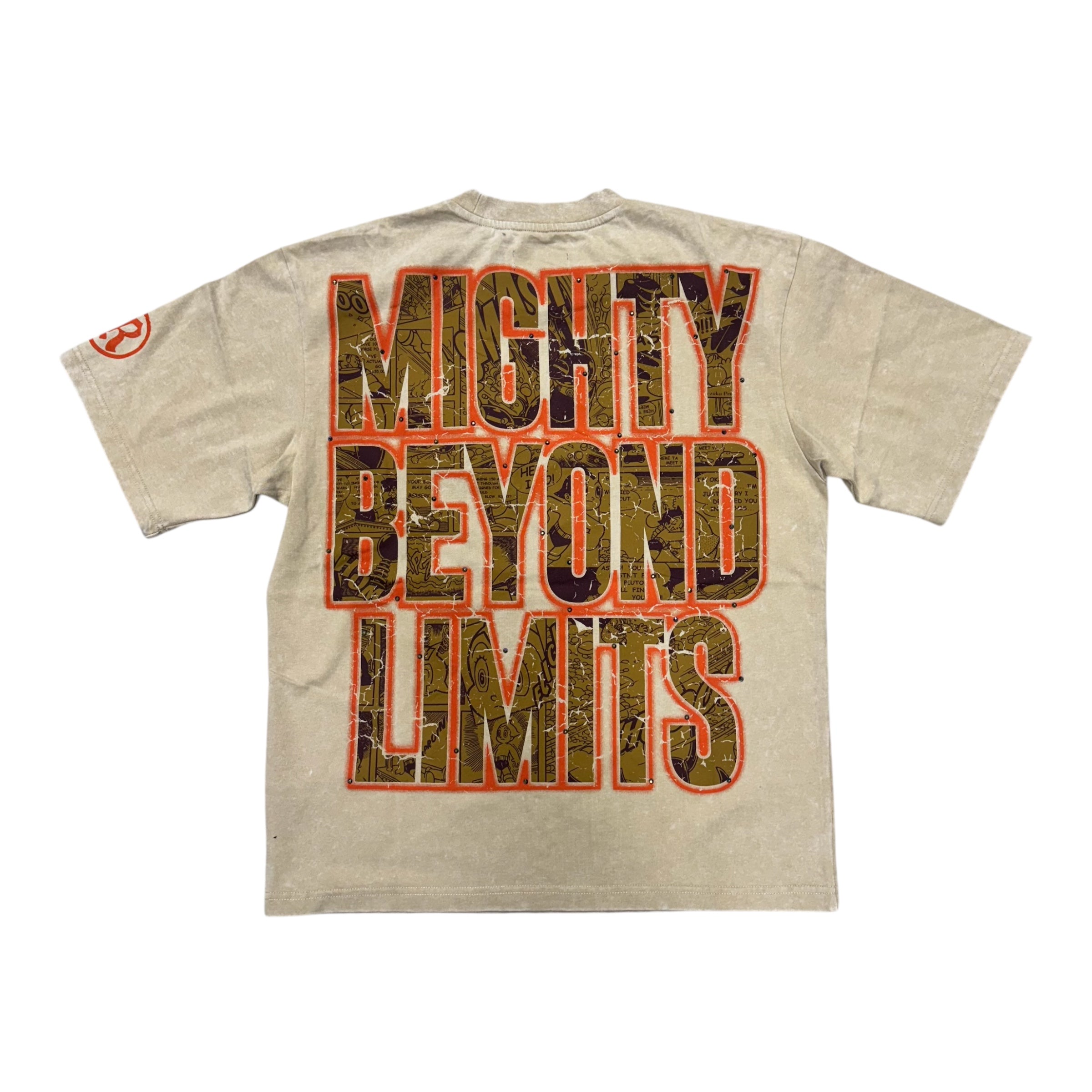 R3 - Rhinestone Mighty Astro Boy T-Shirt-Khaki-172