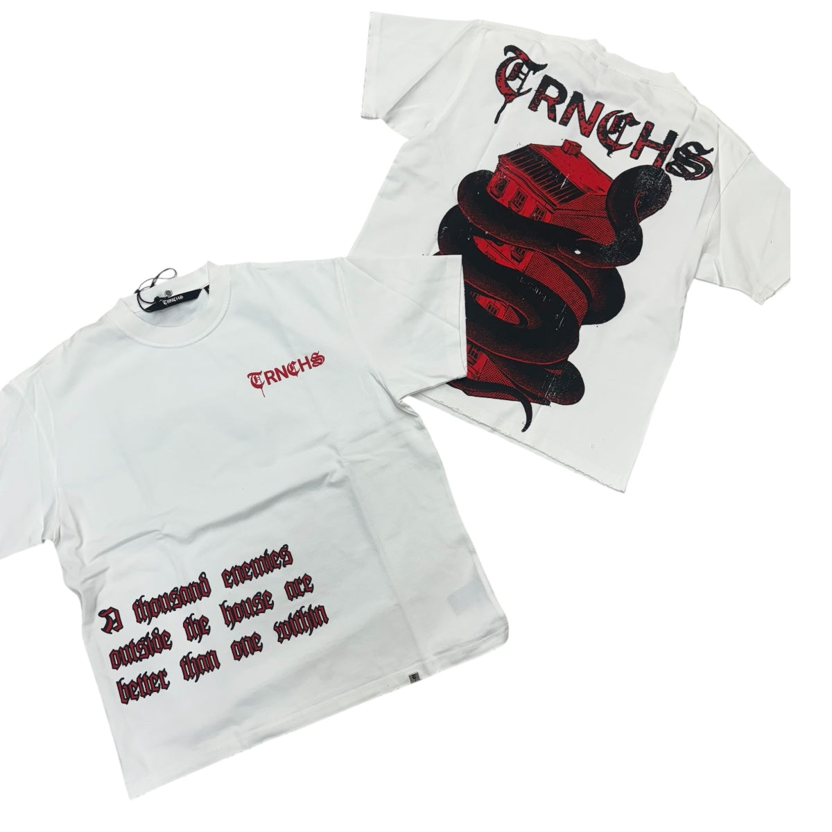 Trnchs Know Your Enemies Vintage Tee white 860