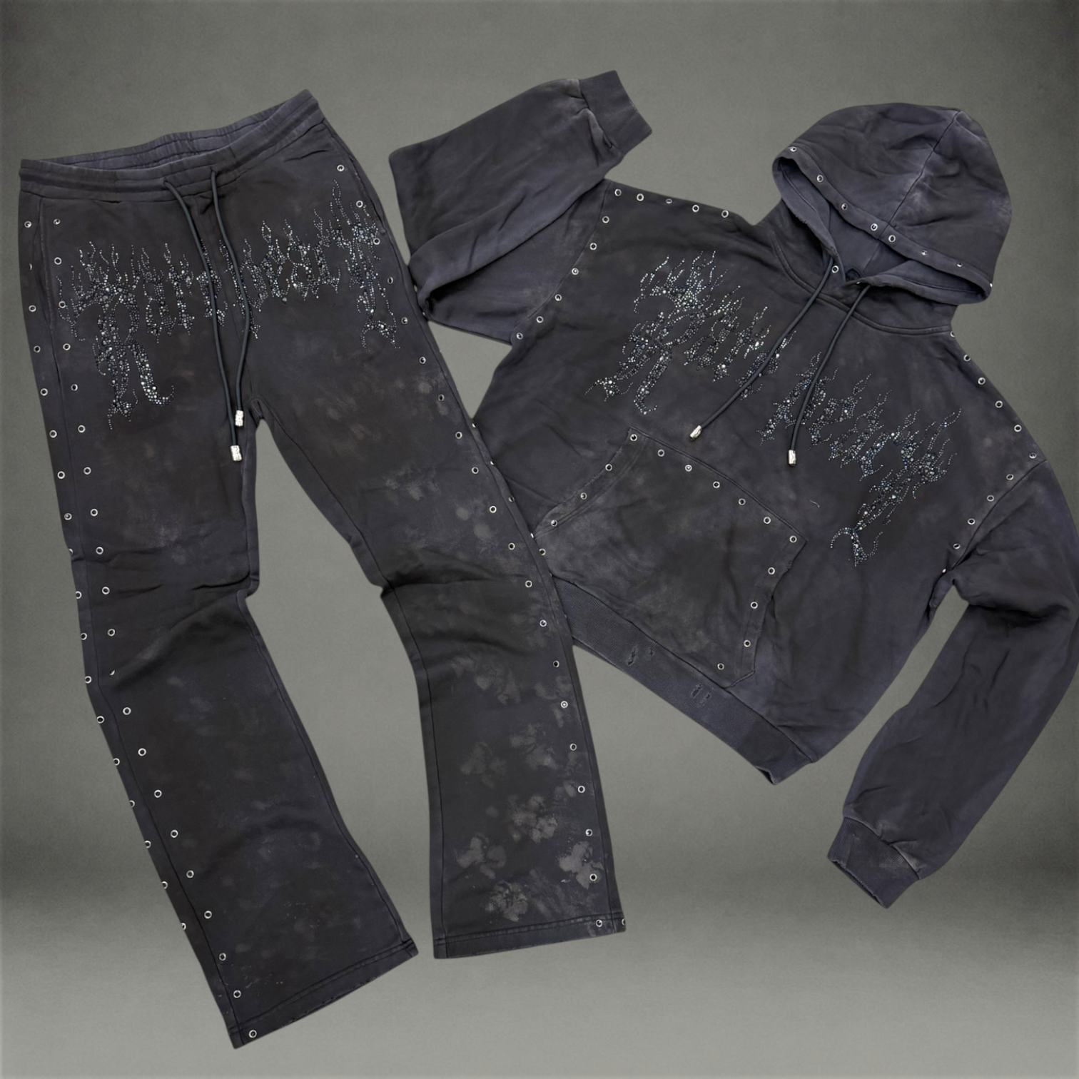 RP -Flare Rhinestone Set - Dark grey - 6101
