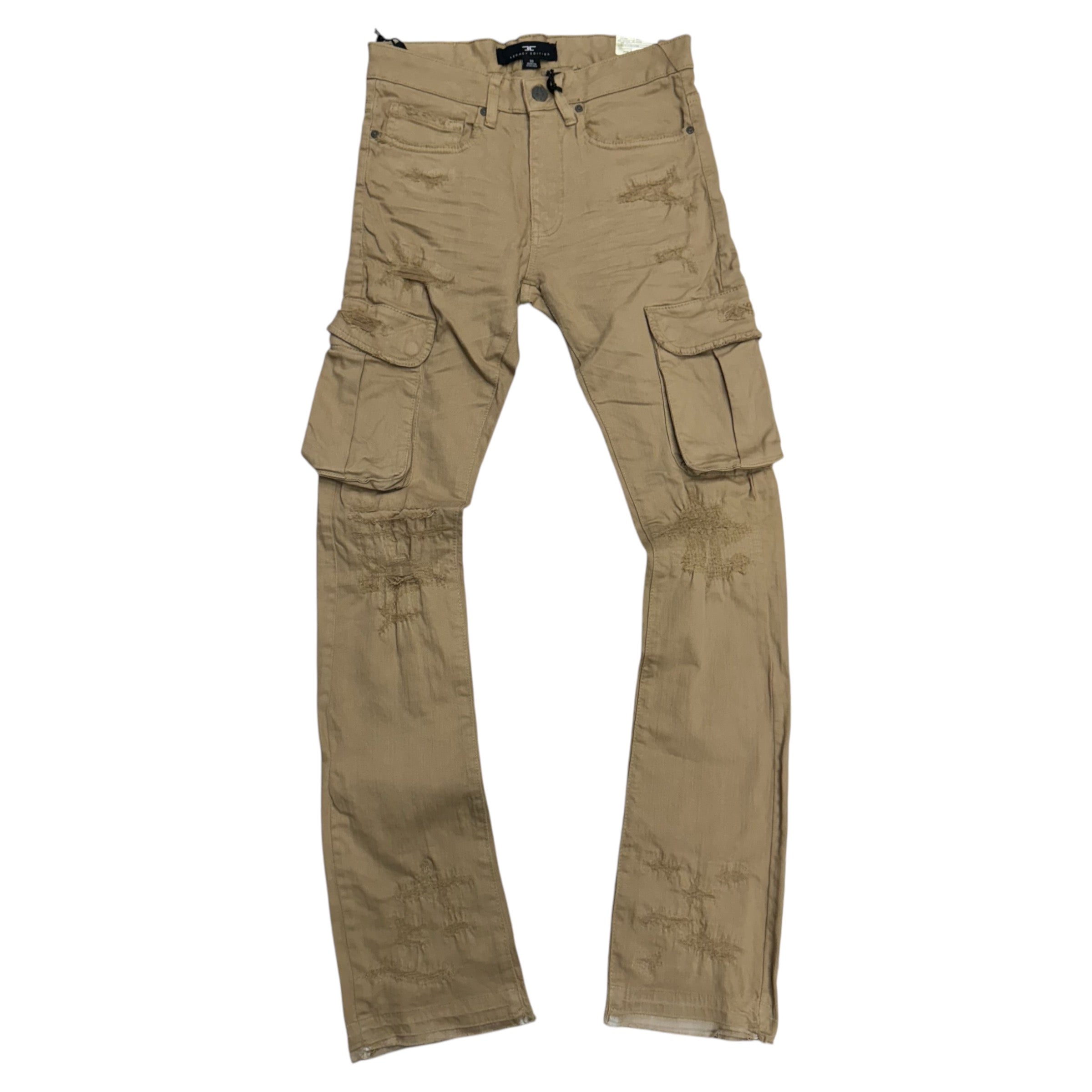 Jc Stacked w cargo pocket 36 inseam Khaki jtf1263