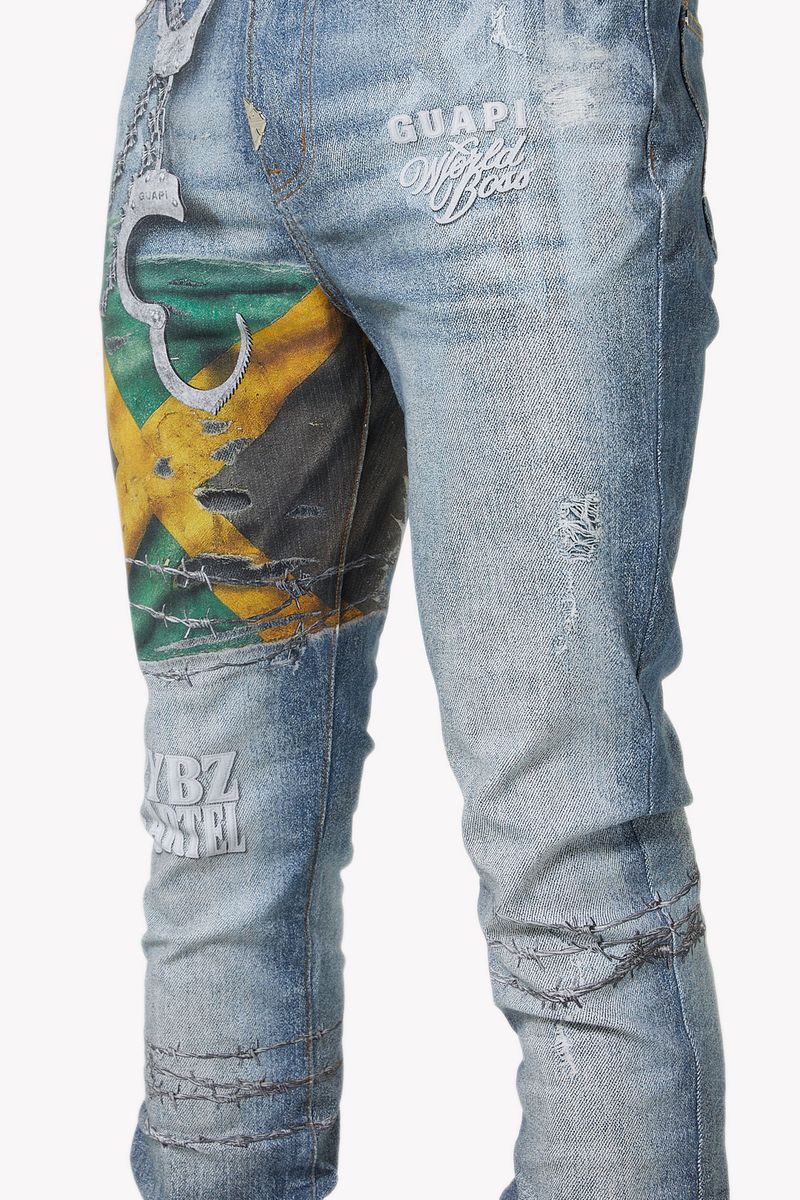 GUAPI - Stacked The freedom Denim - Blue