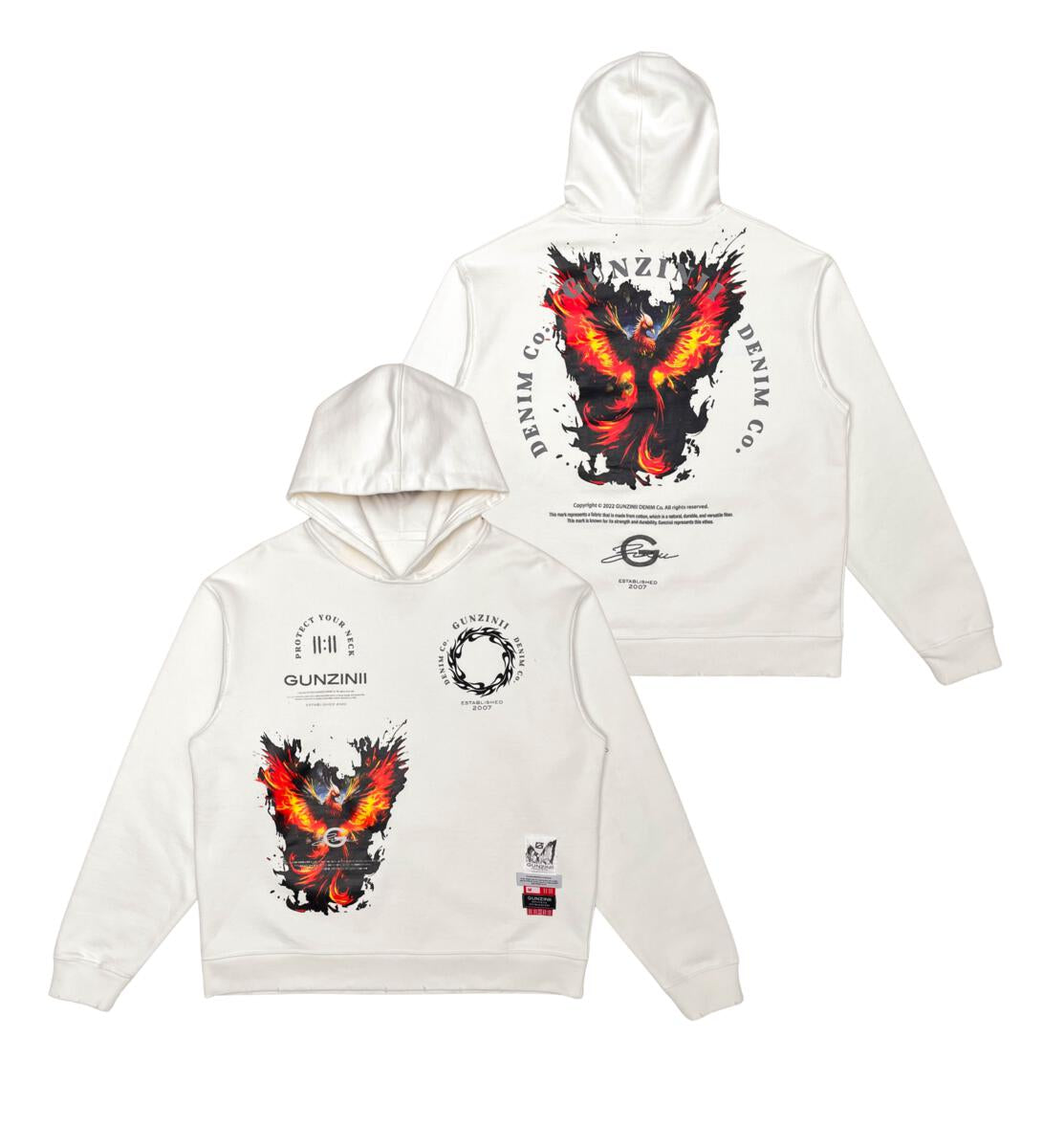 Gunzinii Vinatage Hoodie Cream GZ337