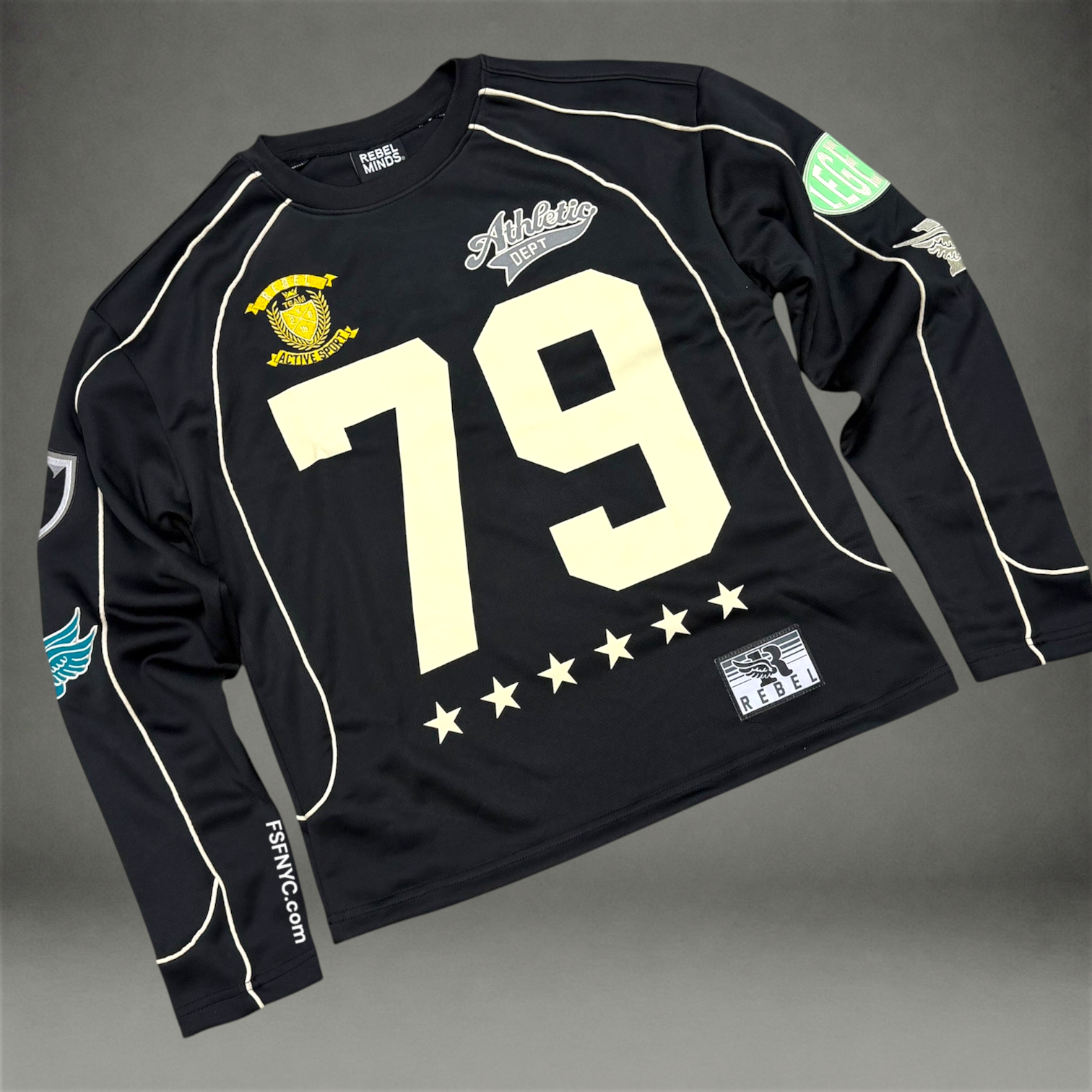 Rebel - Motorsport Long sleeve Top - Black 213