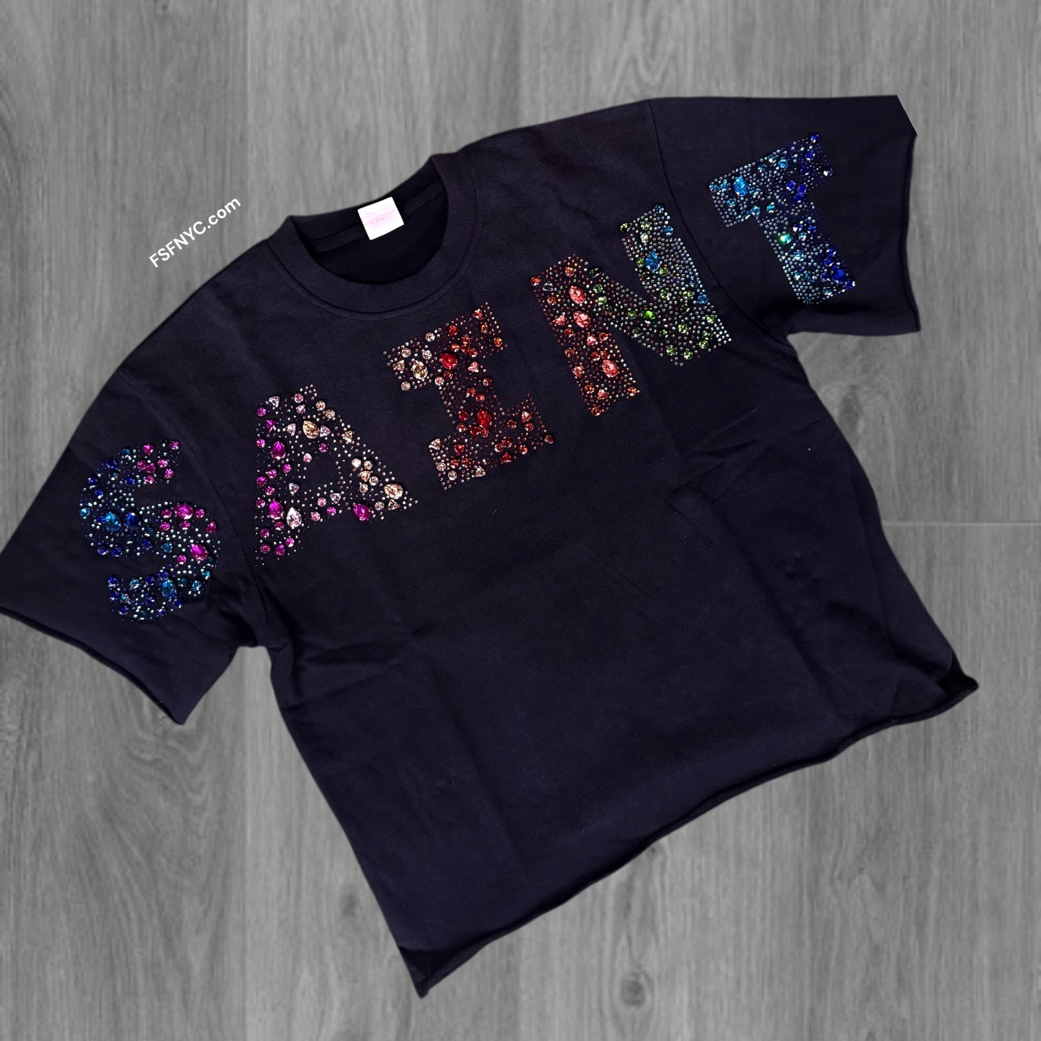 R - Saint Bejewelled T-shirt - Black - 211