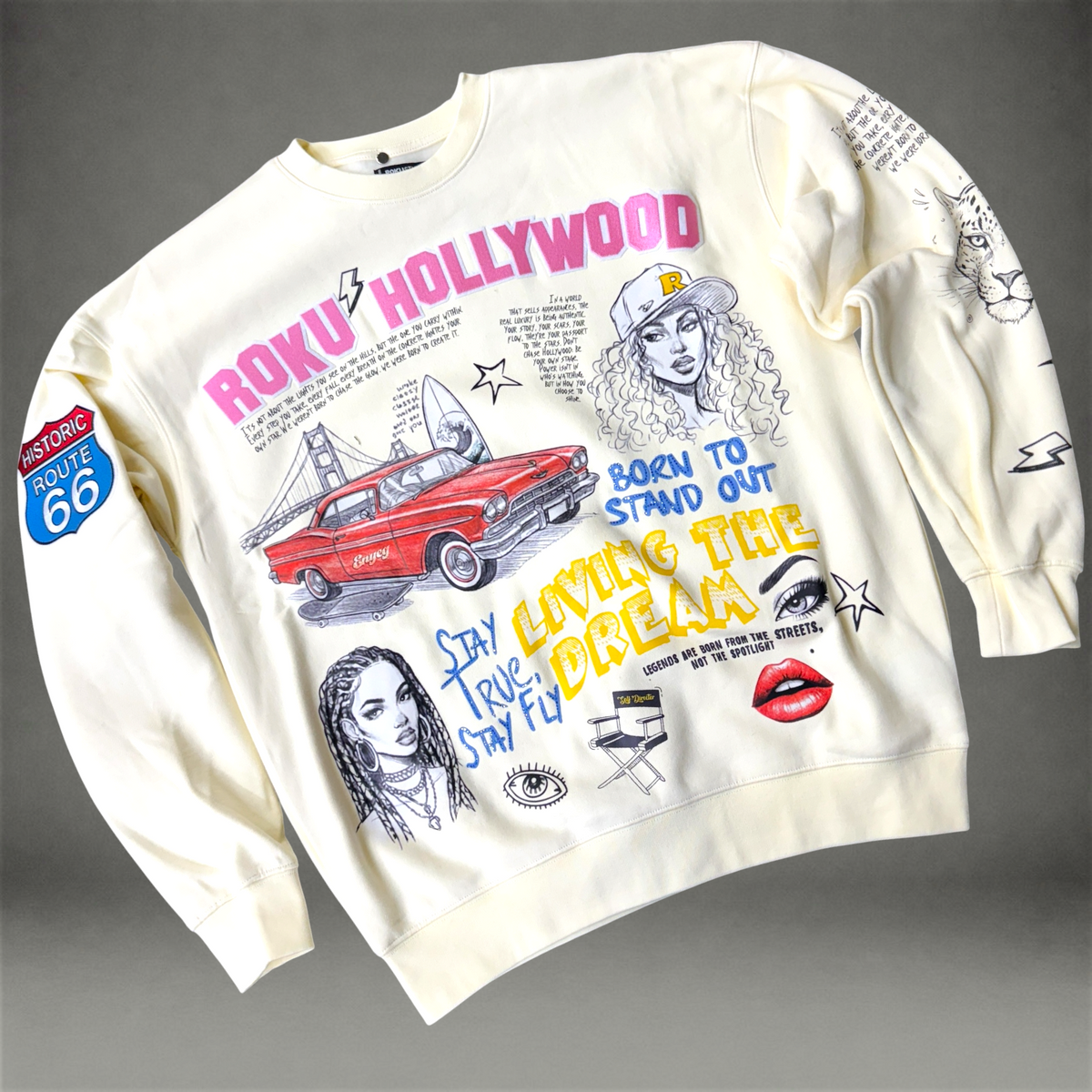 Roku - Living Dream  Crew sweatshirt - EggShell 2121