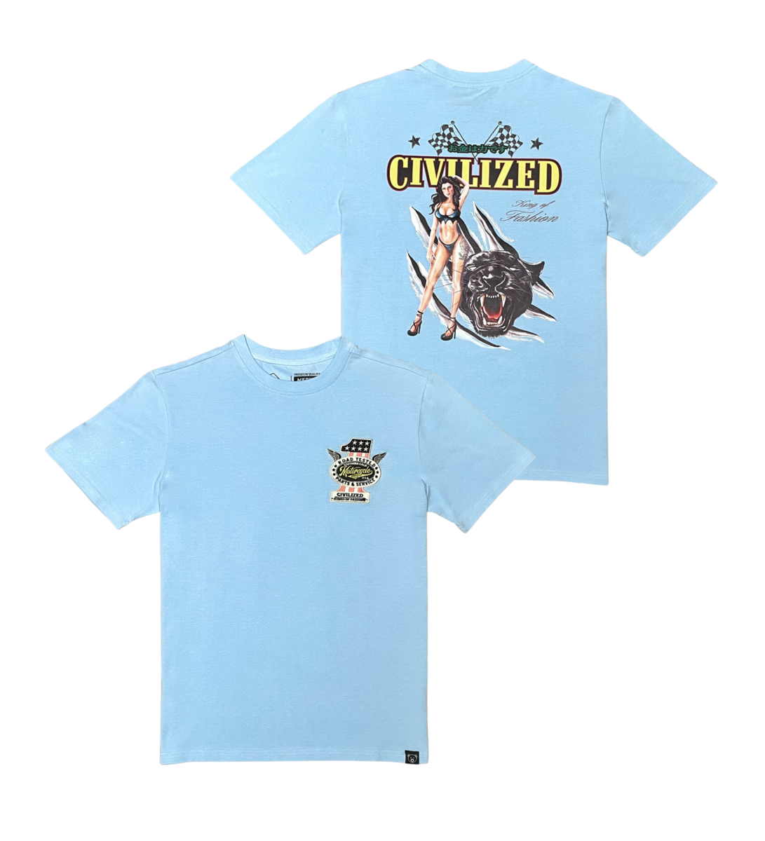 Civil Kings Of Fashion T-shirt Light Blue 5442