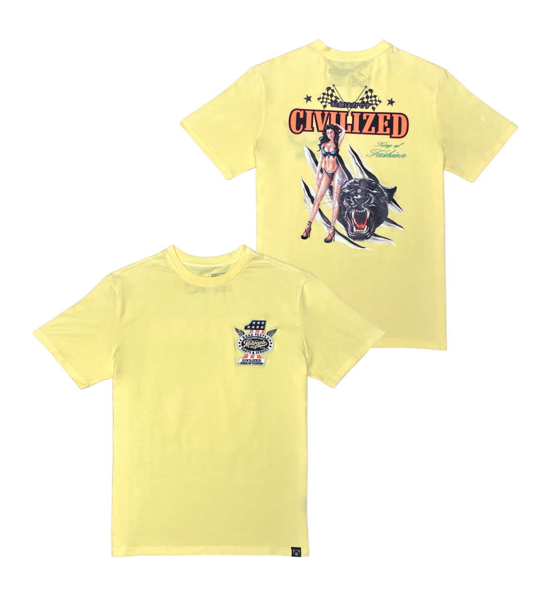 Civil Kings Of Fashion T-shirt Yellow 5442