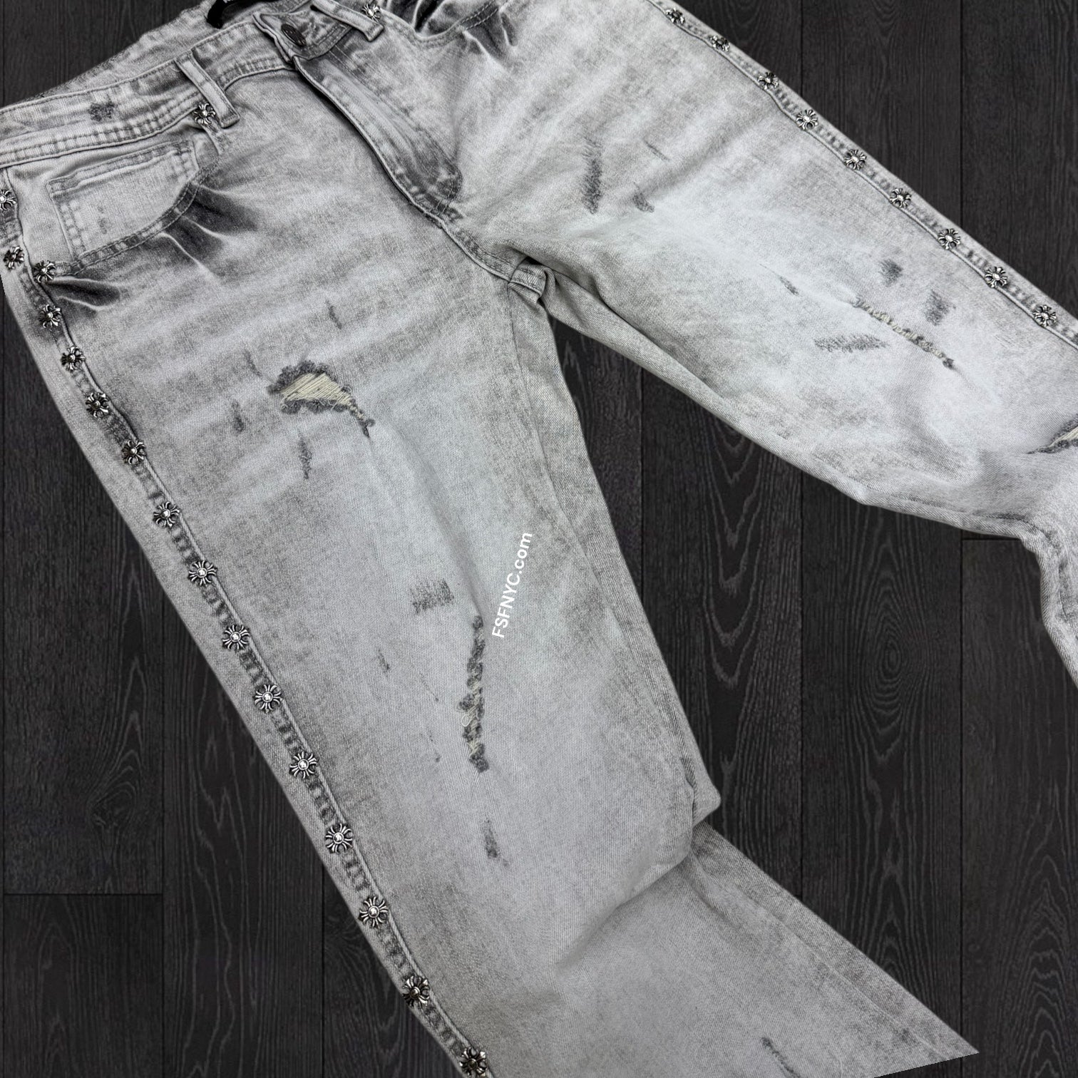 KD - Stacked Rips Denim - Ice Grey - 2232