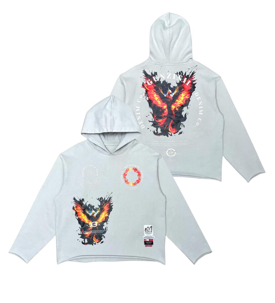 Gunzinii Phoenix Hoodie Cement GZ328