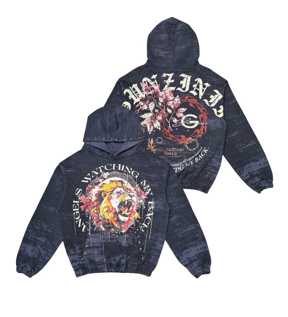 Gunzinii Lion Hoodie Black GZ543