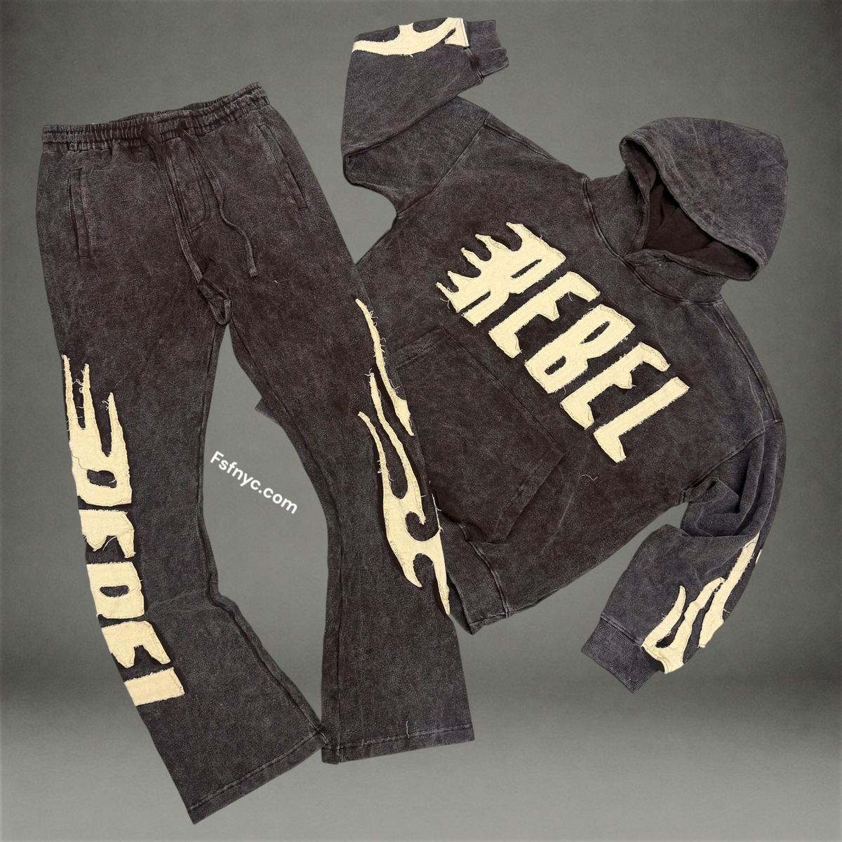 Rebel - SET- Stacked Acid Flame Suit - Chocolate - 441341