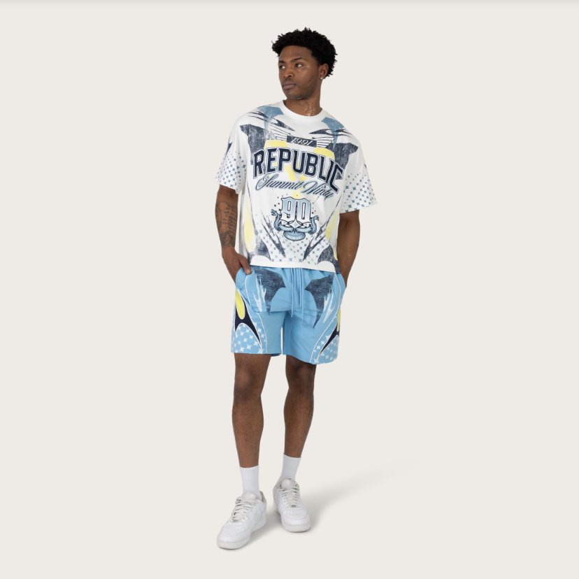 Rise - Rep. T-shirt - Blue - S551